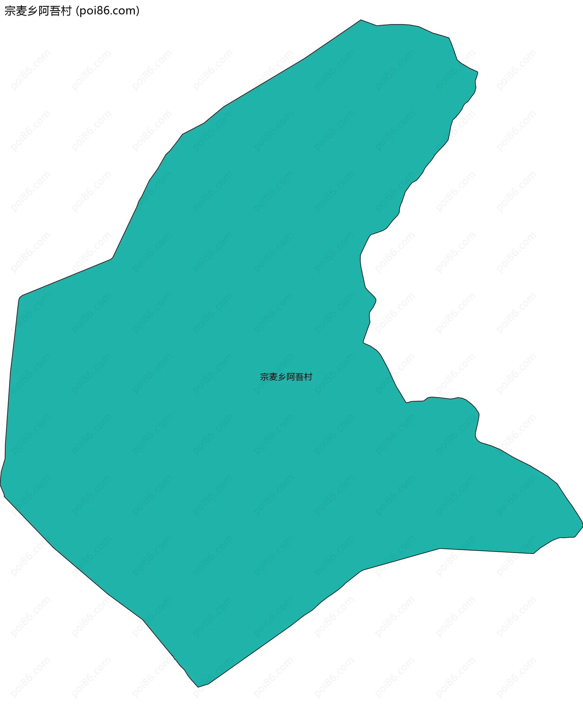 宗麦乡阿吾村边界地图