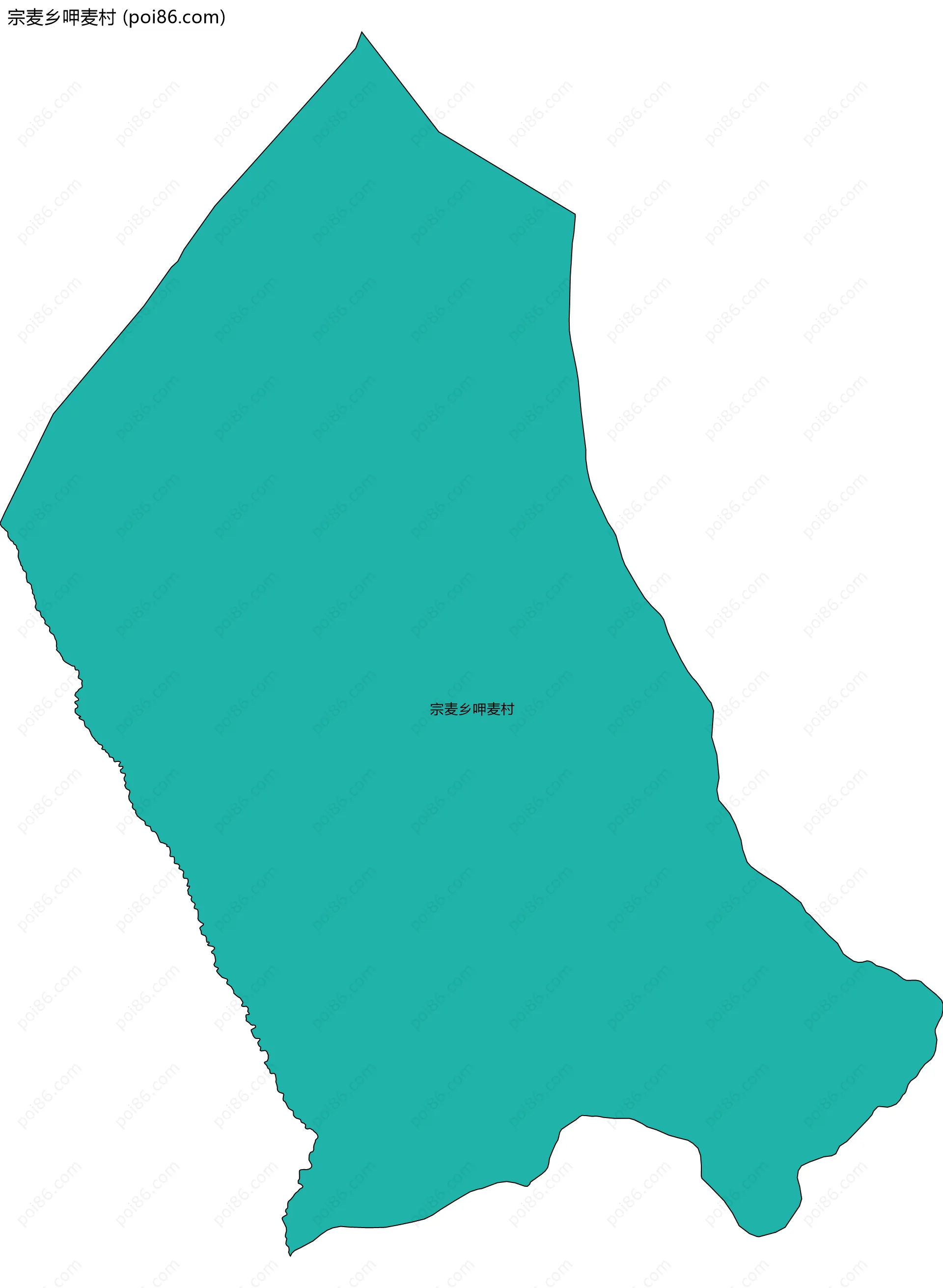 宗麦乡呷麦村边界地图