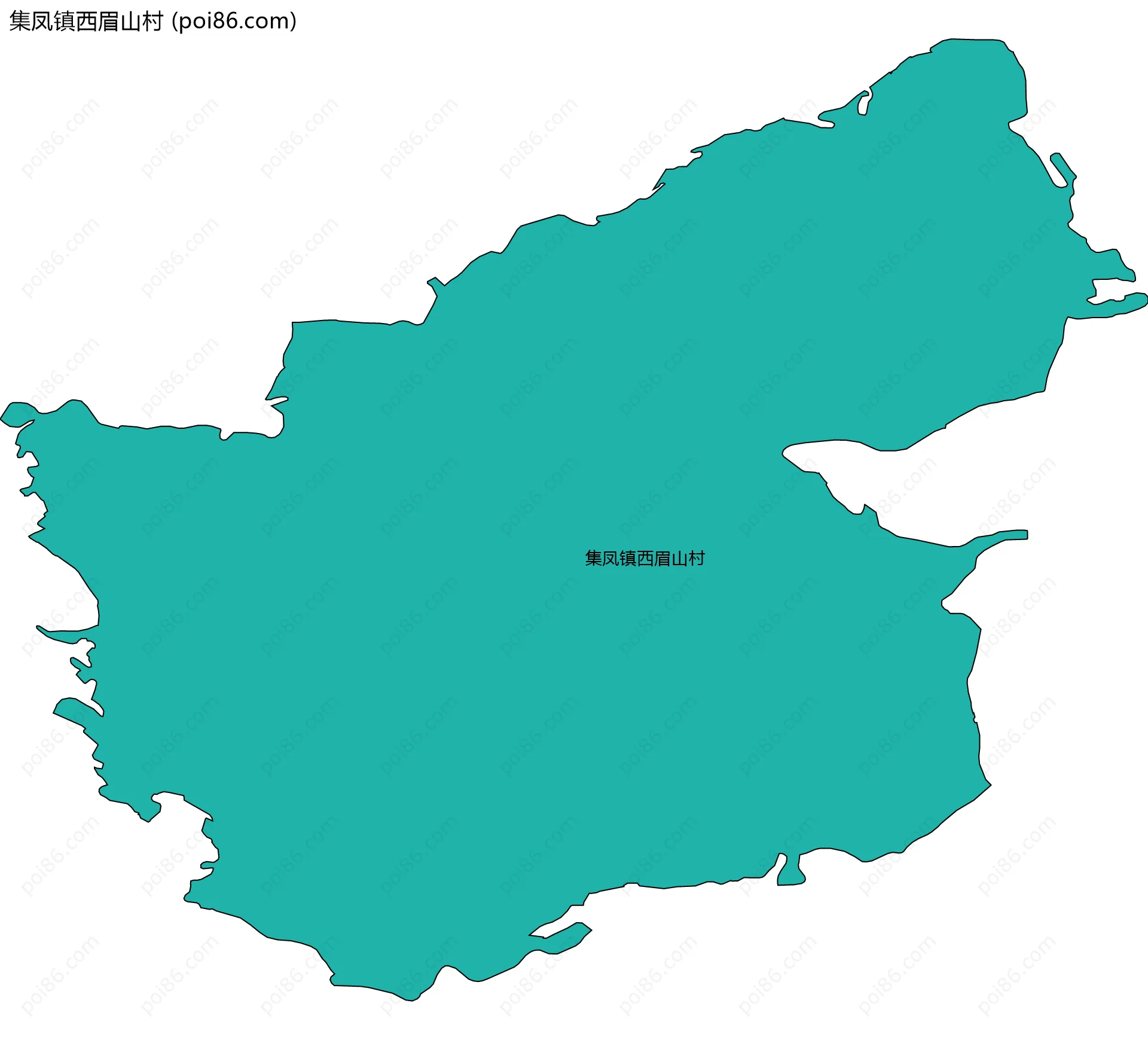 集凤镇西眉山村边界地图