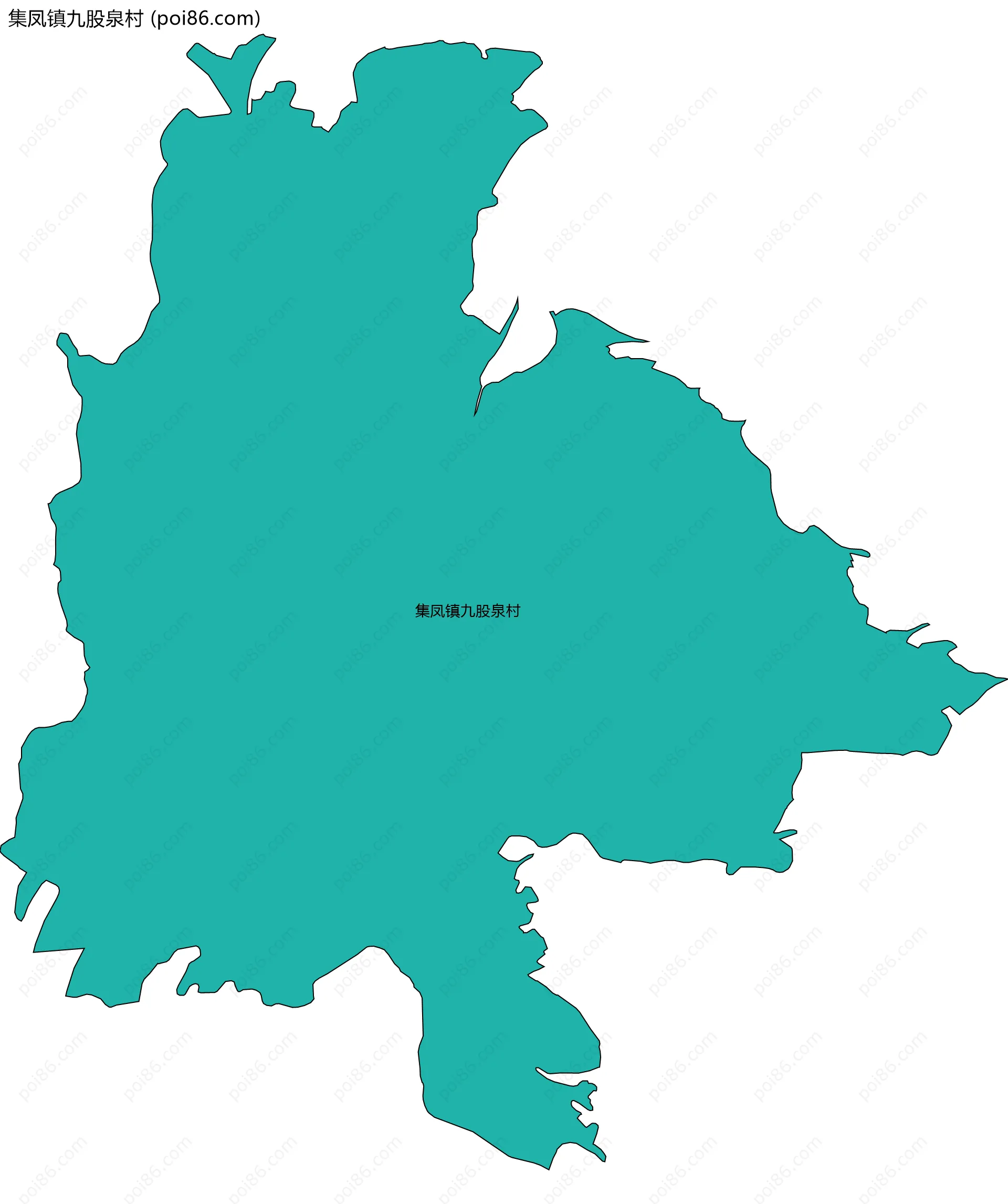 集凤镇九股泉村边界地图
