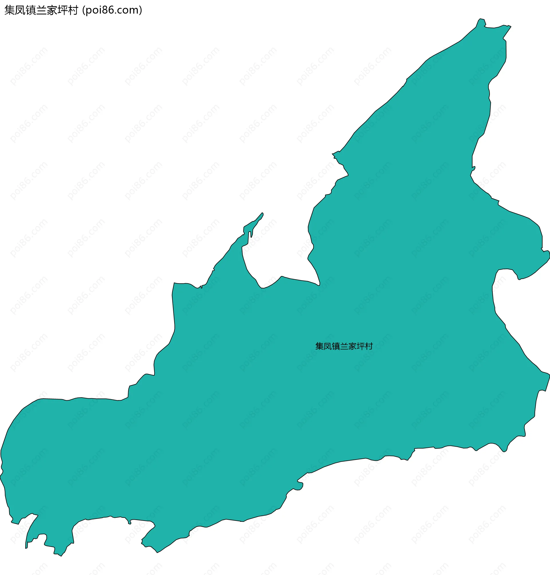 集凤镇兰家坪村边界地图