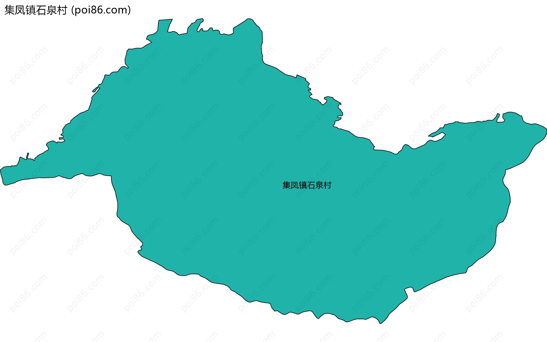 集凤镇石泉村边界地图
