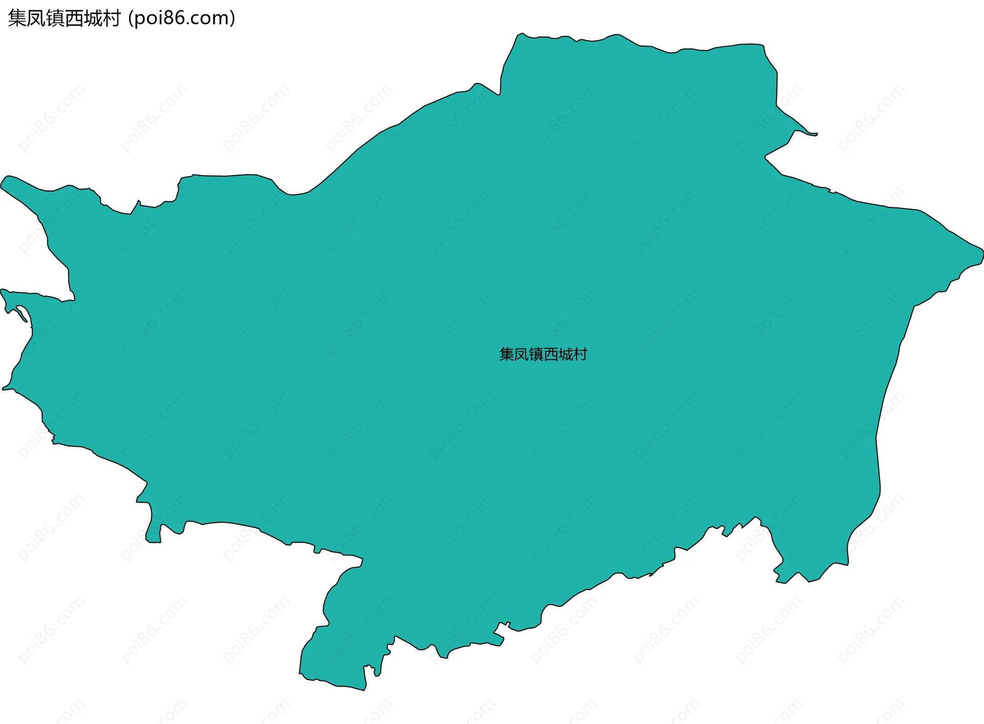 集凤镇西城村边界地图