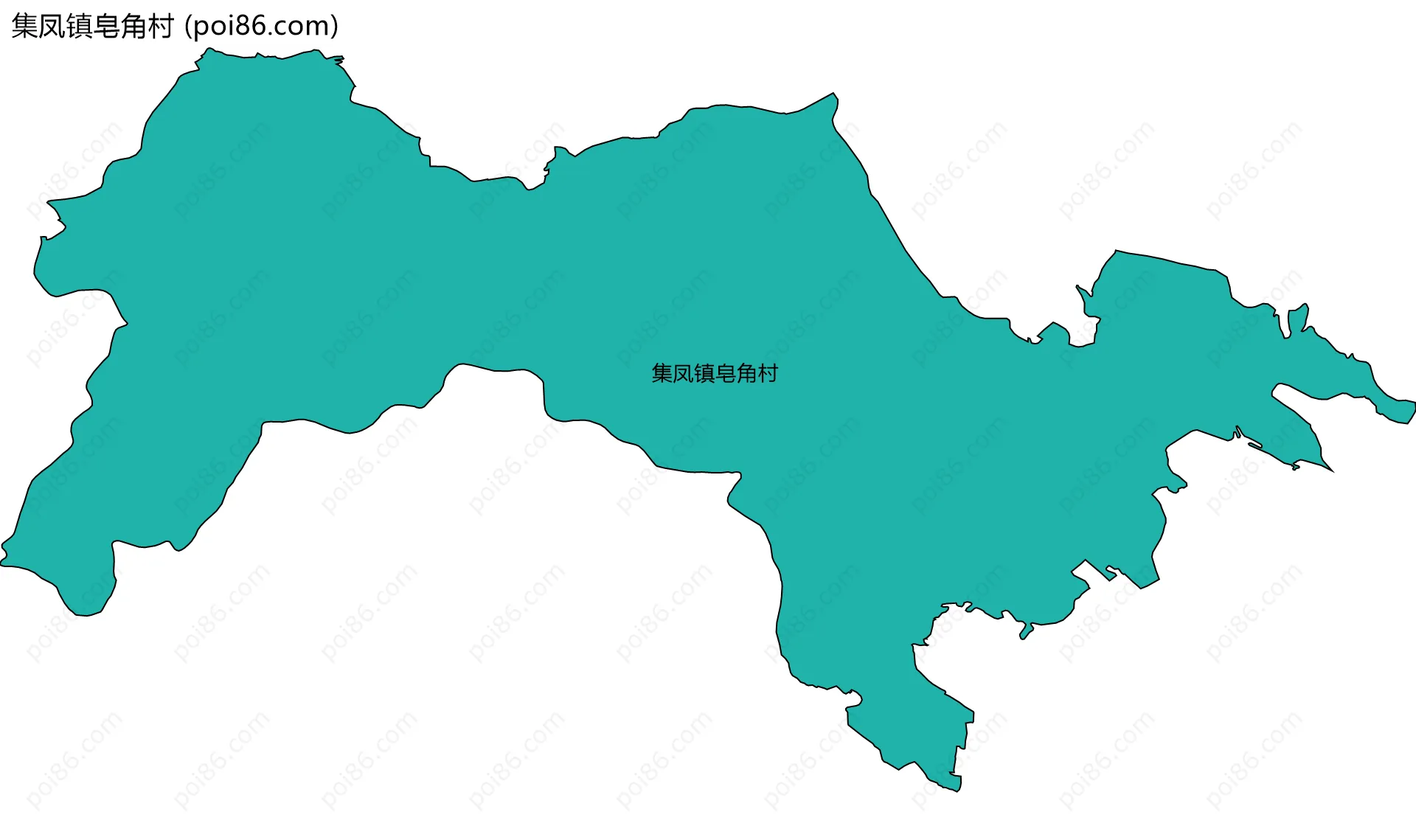 集凤镇皂角村边界地图