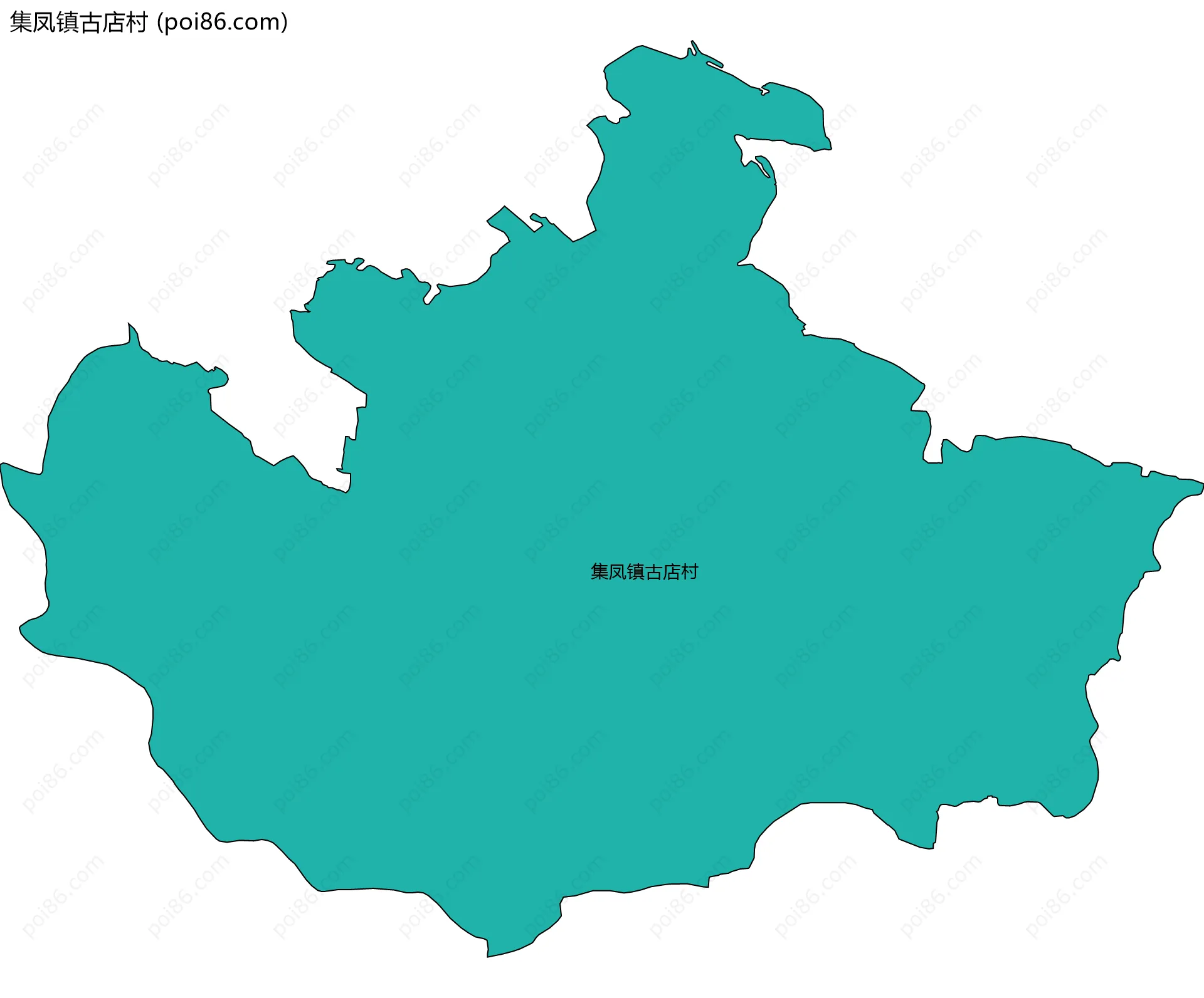 集凤镇古店村边界地图