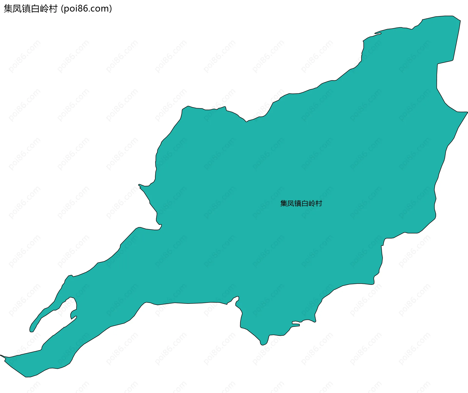 集凤镇白岭村边界地图
