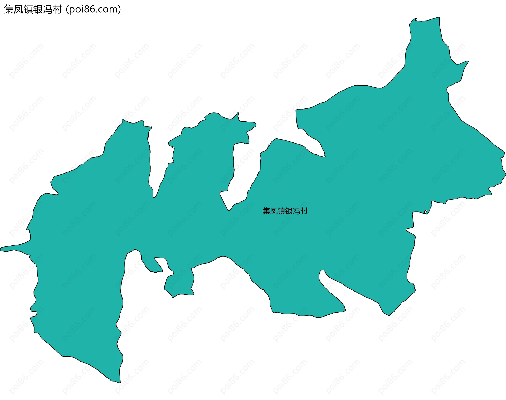集凤镇银冯村边界地图