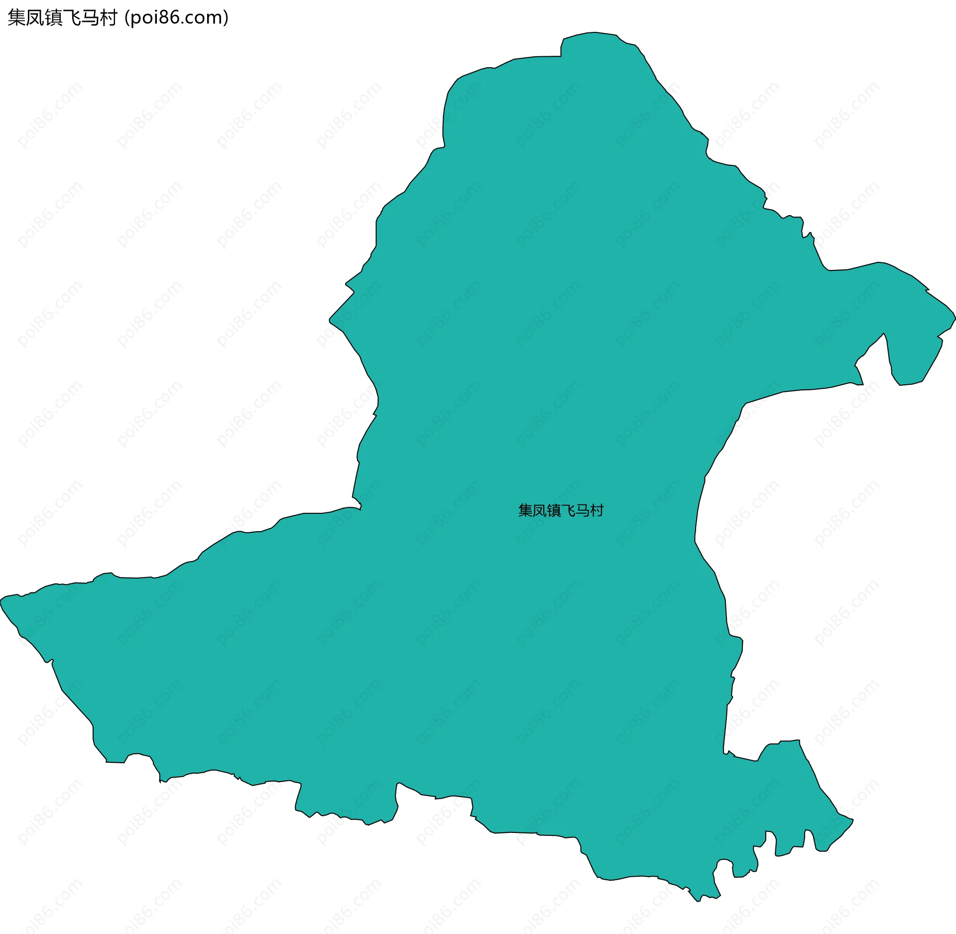 集凤镇飞马村边界地图