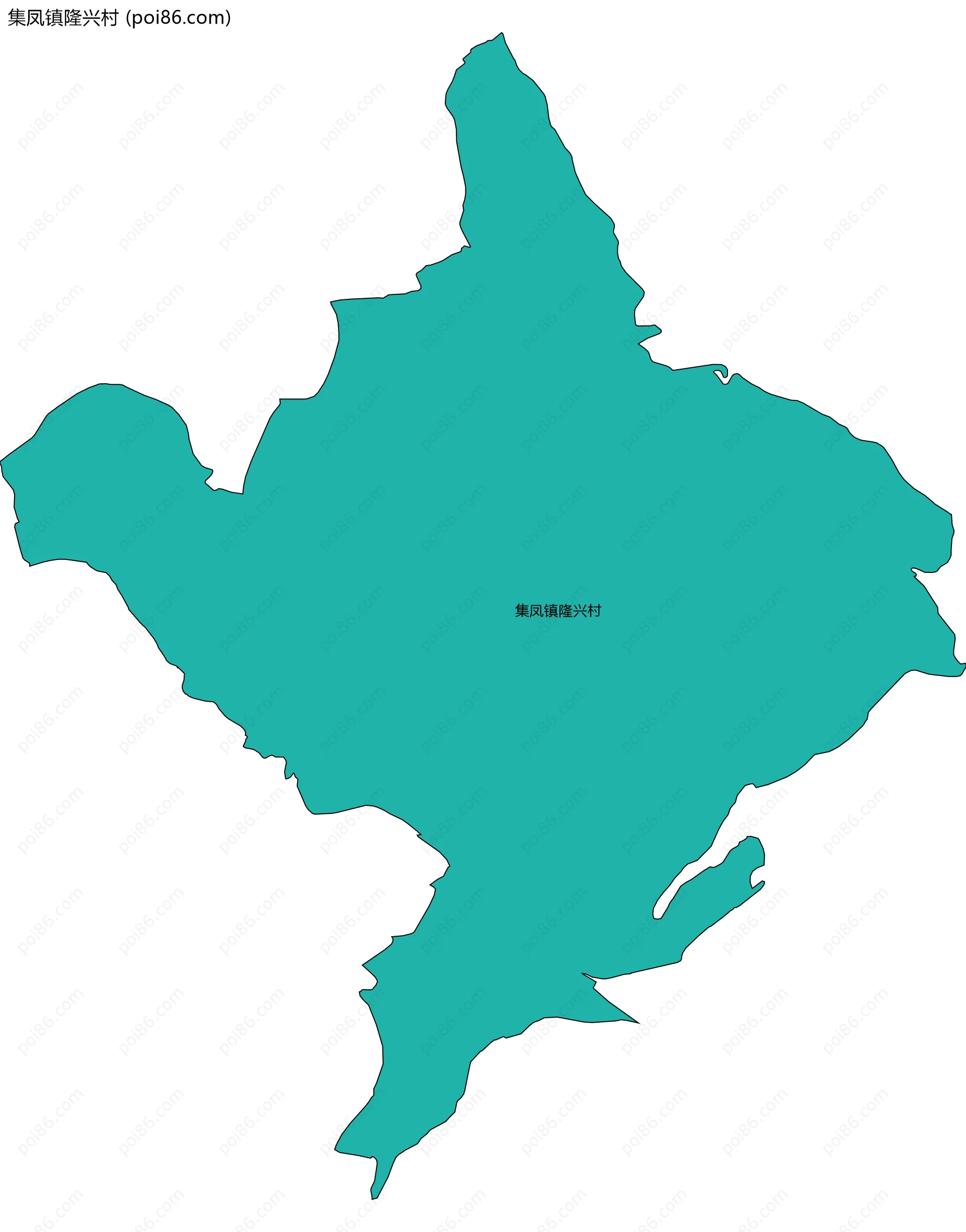 集凤镇隆兴村边界地图