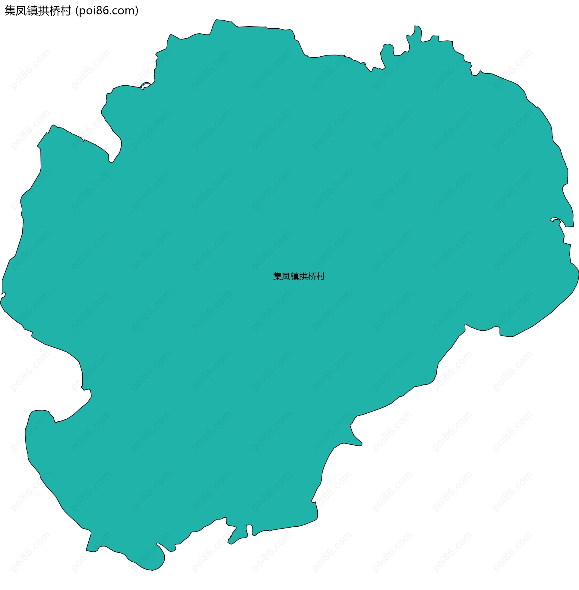 集凤镇拱桥村边界地图