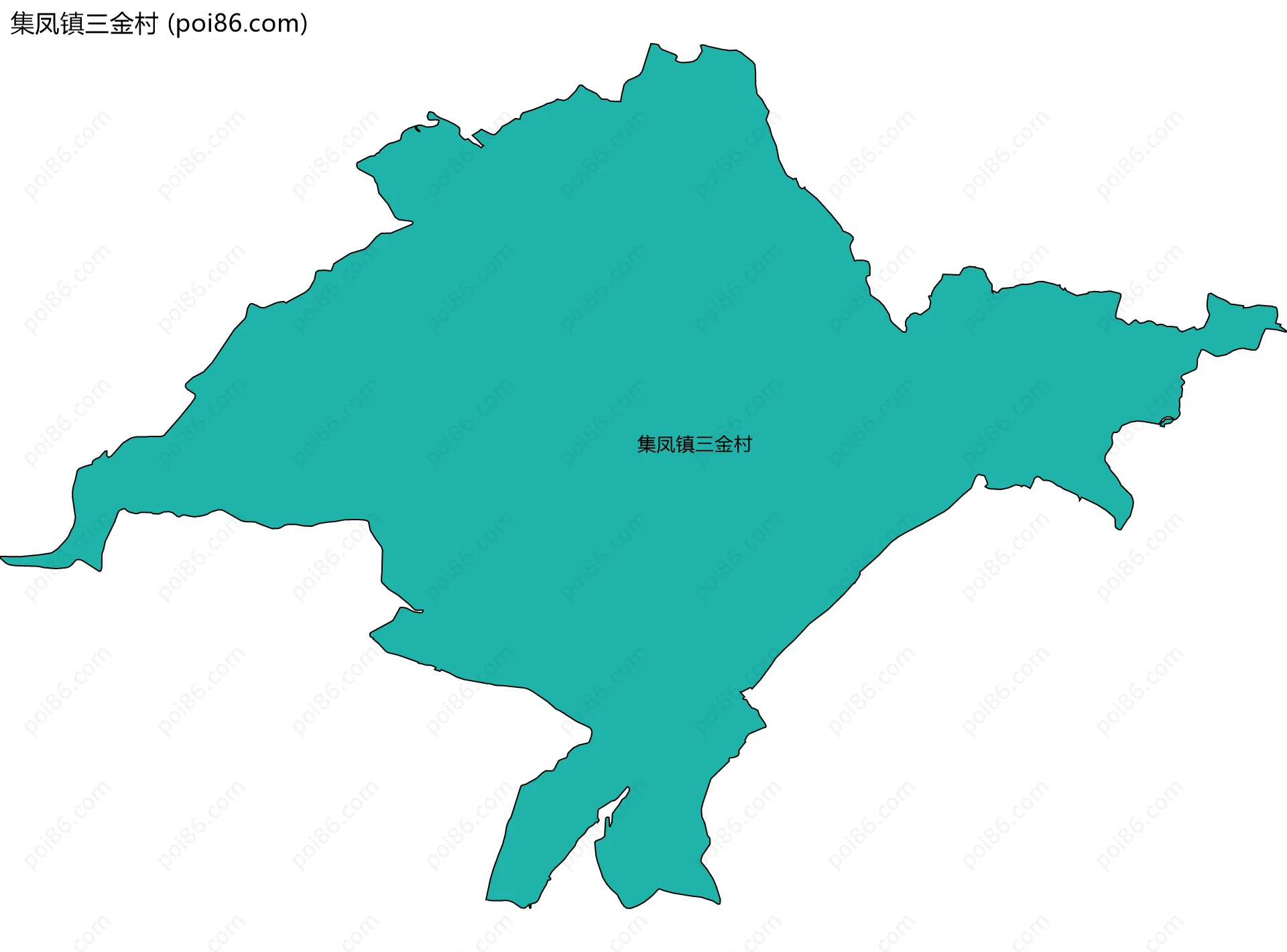 集凤镇三金村边界地图