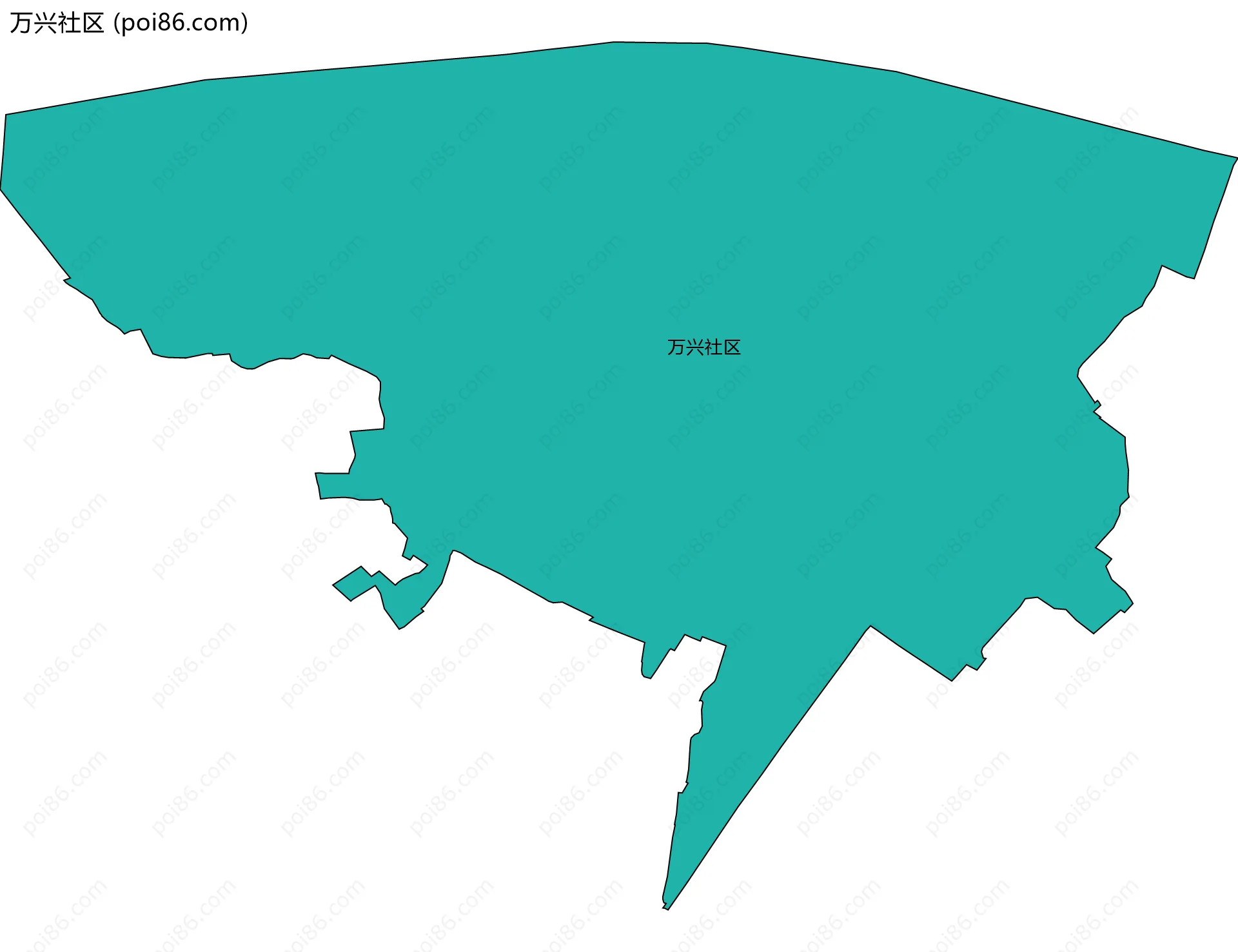 万兴社区边界地图