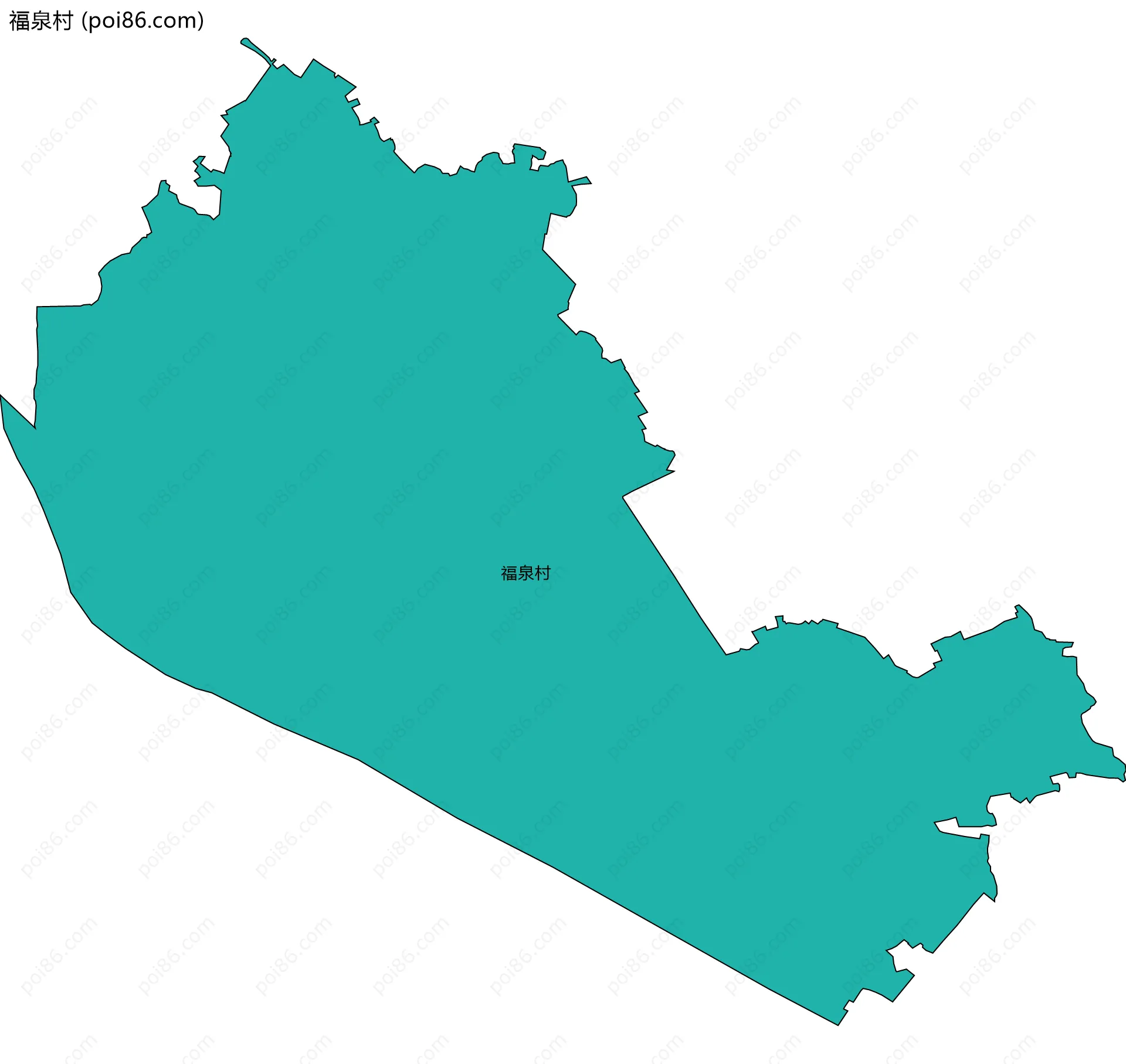 福泉村边界地图