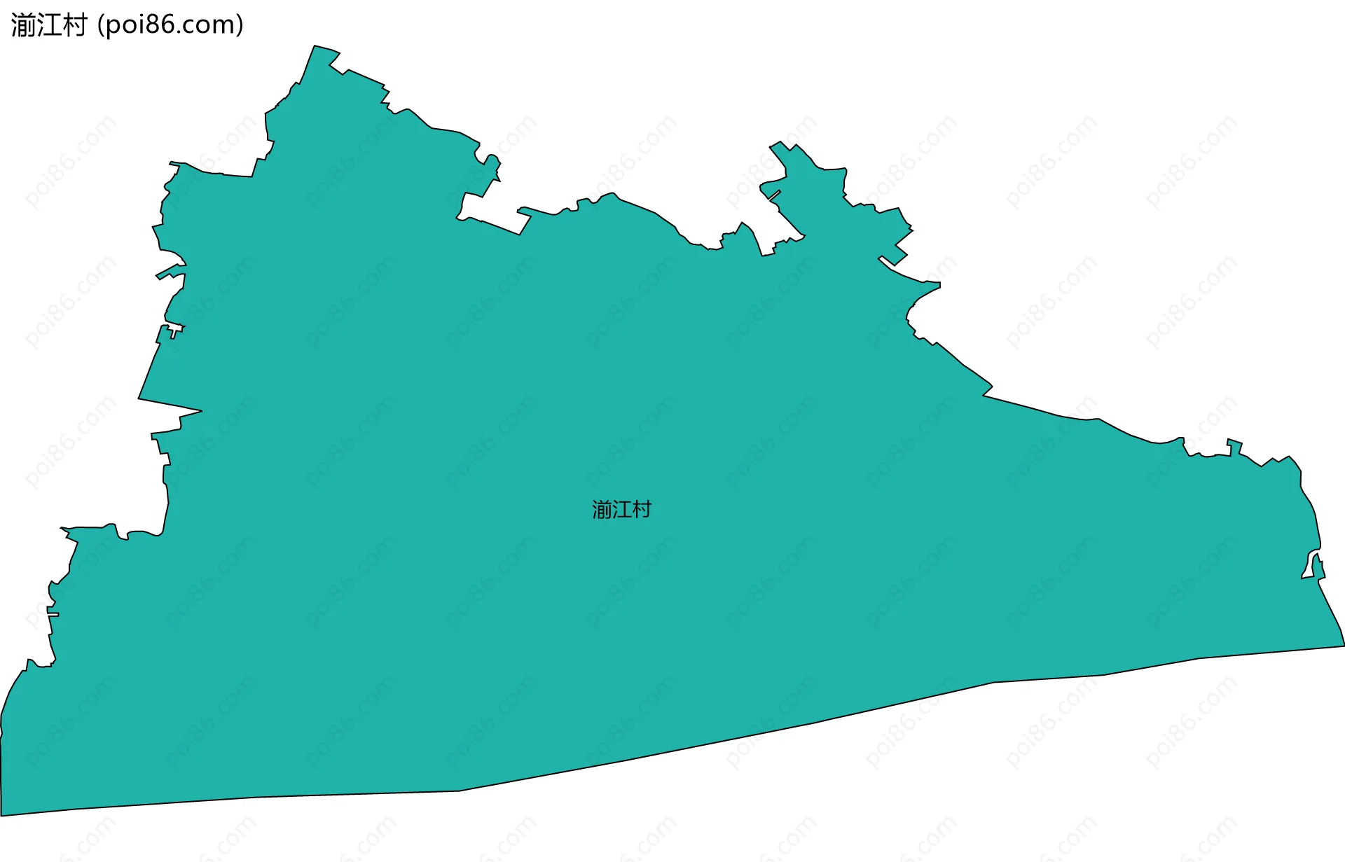 湔江村边界地图