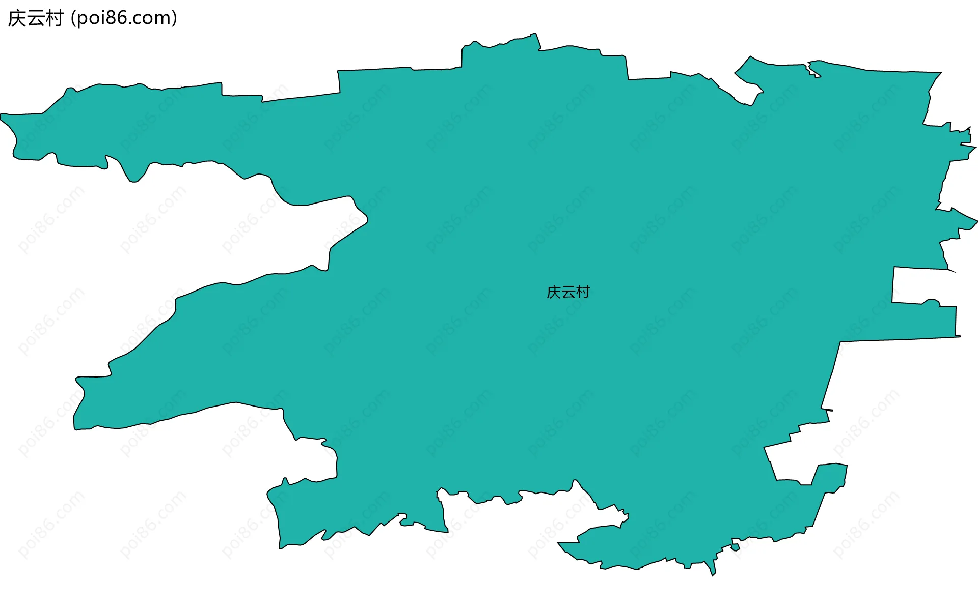 庆云村边界地图