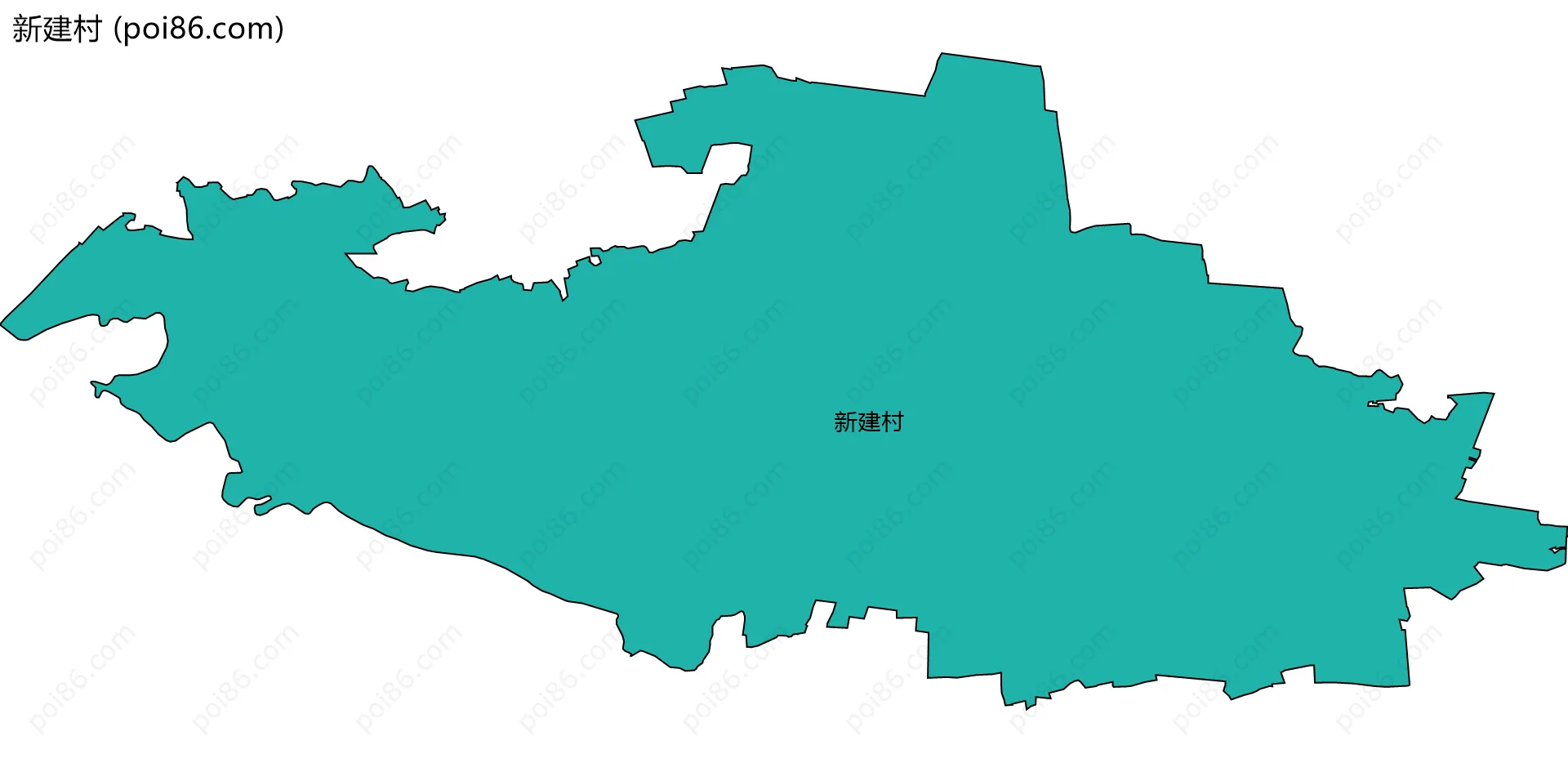 新建村边界地图