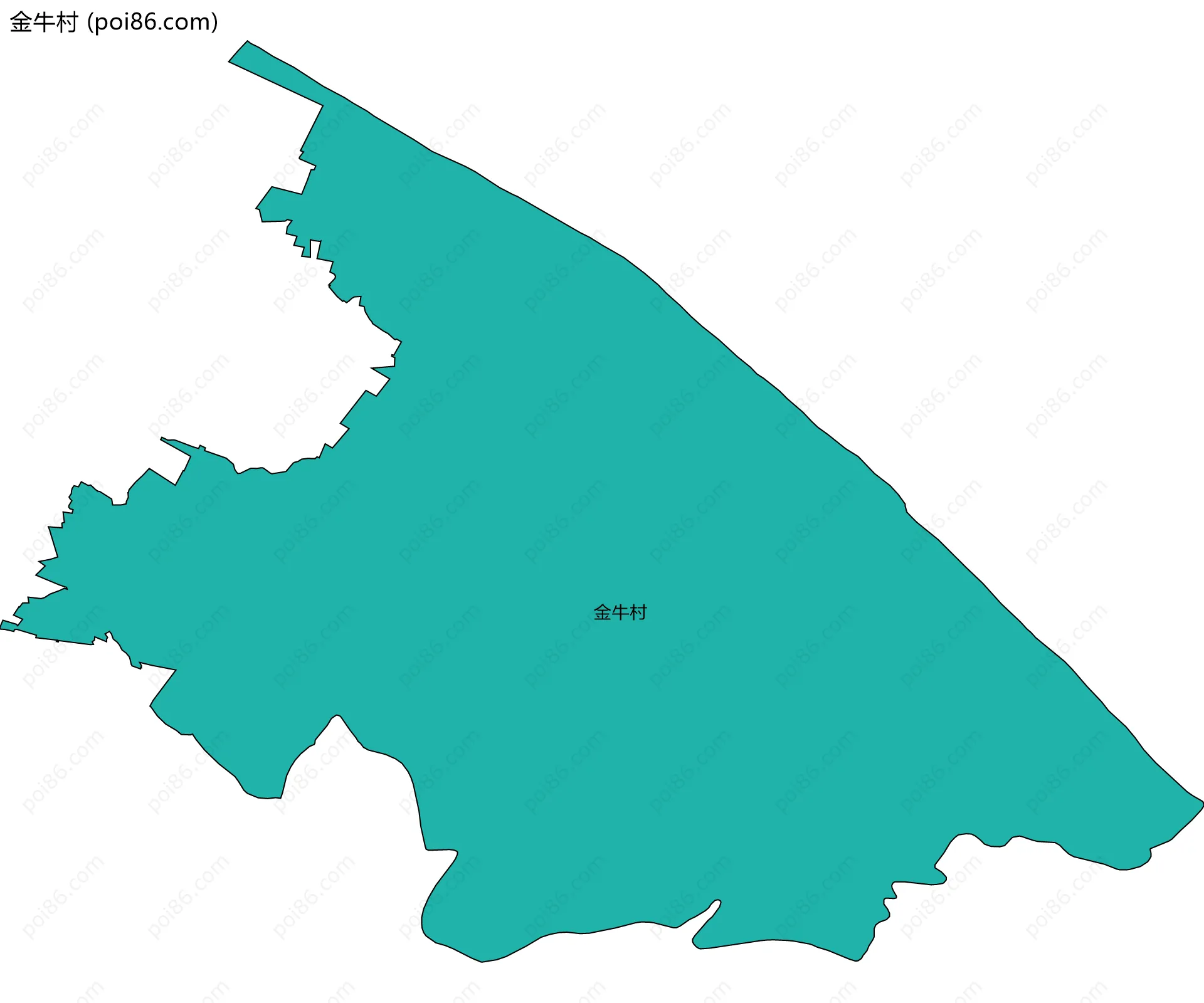 金牛村边界地图