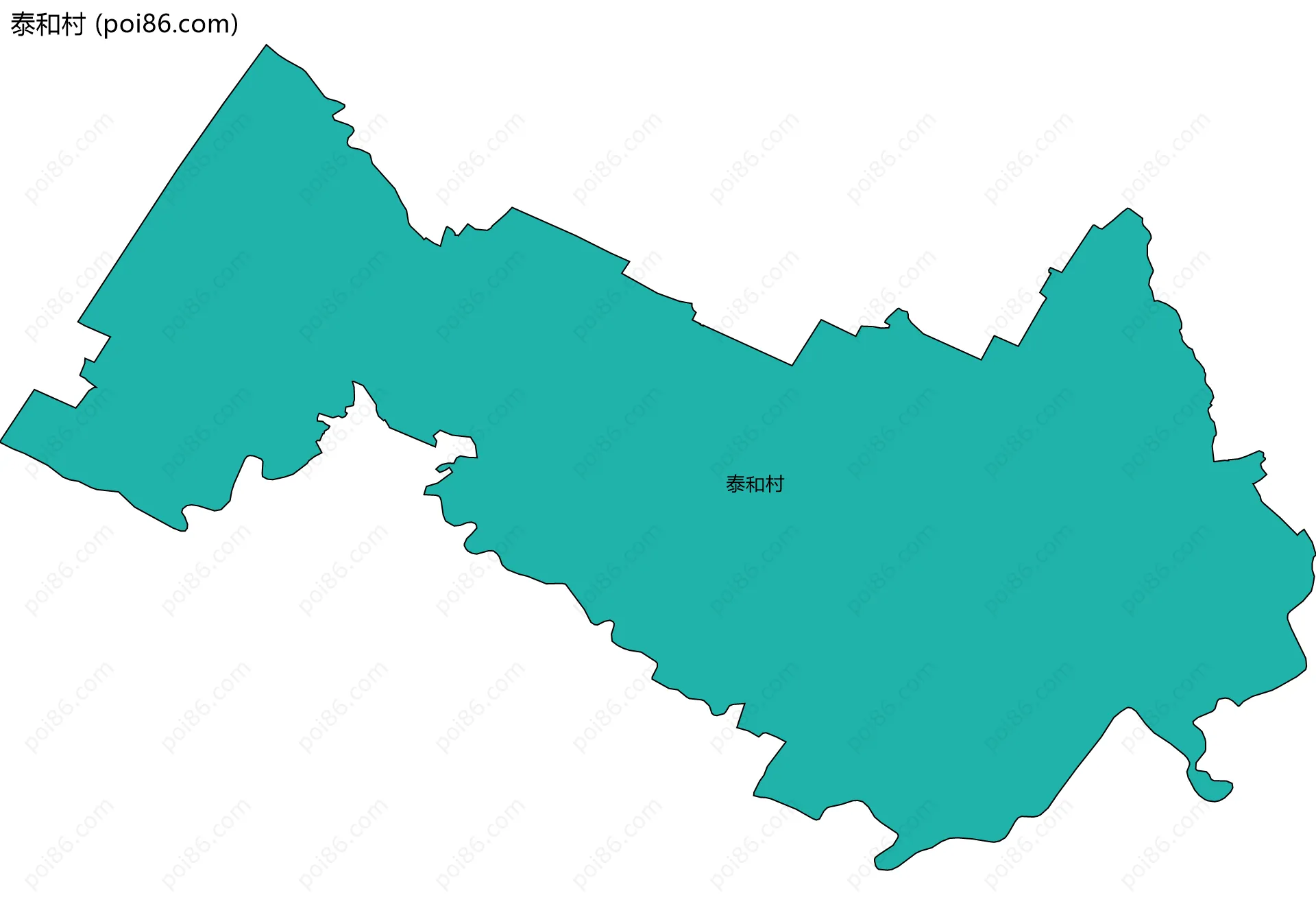泰和村边界地图