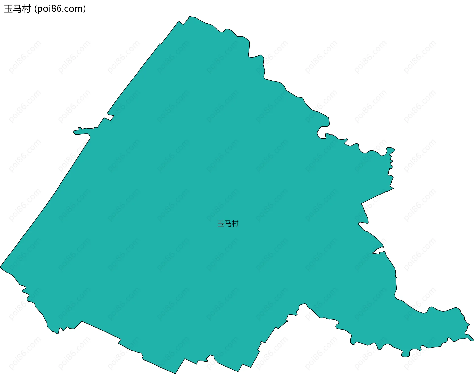 玉马村边界地图