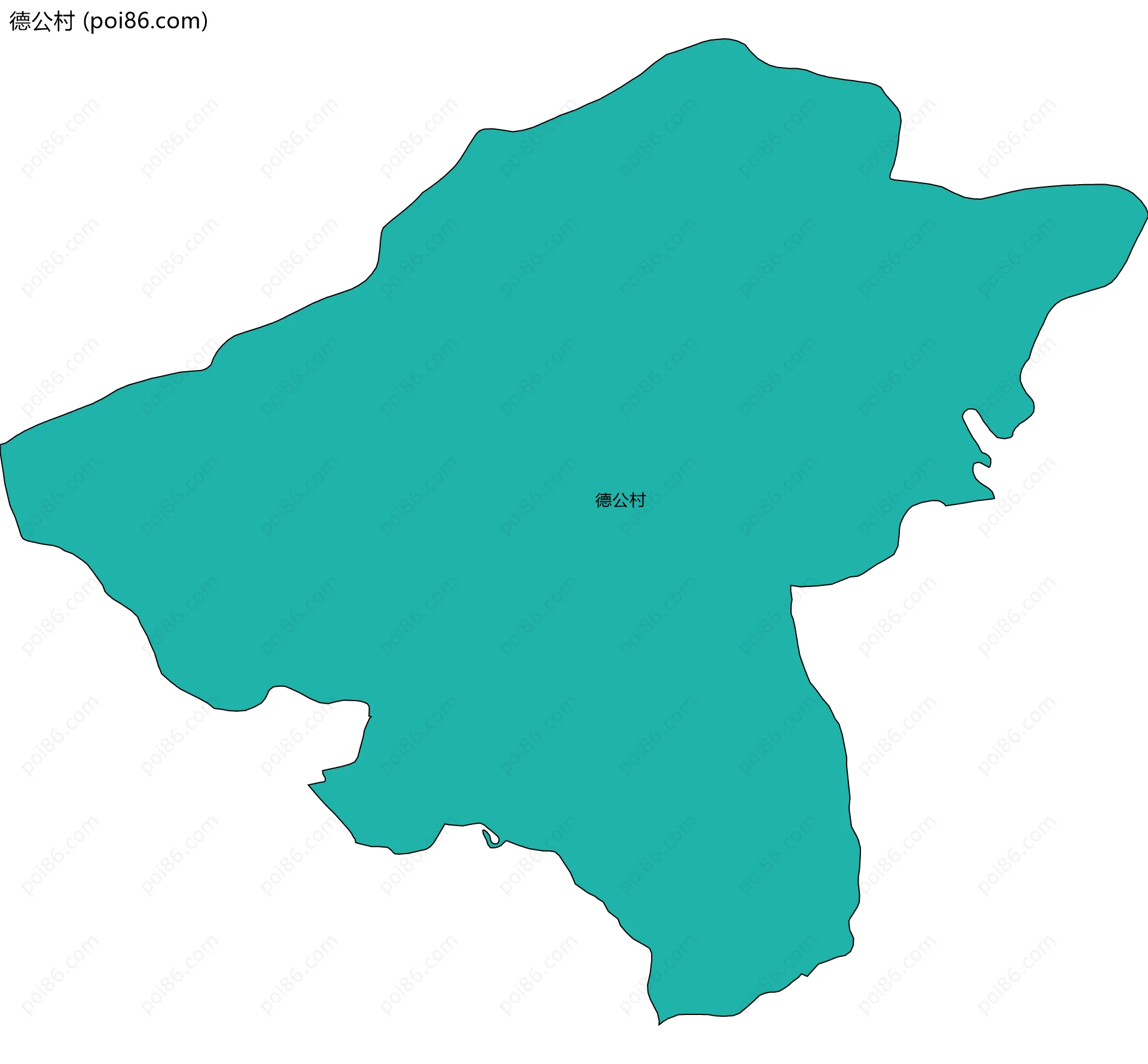 德公村边界地图