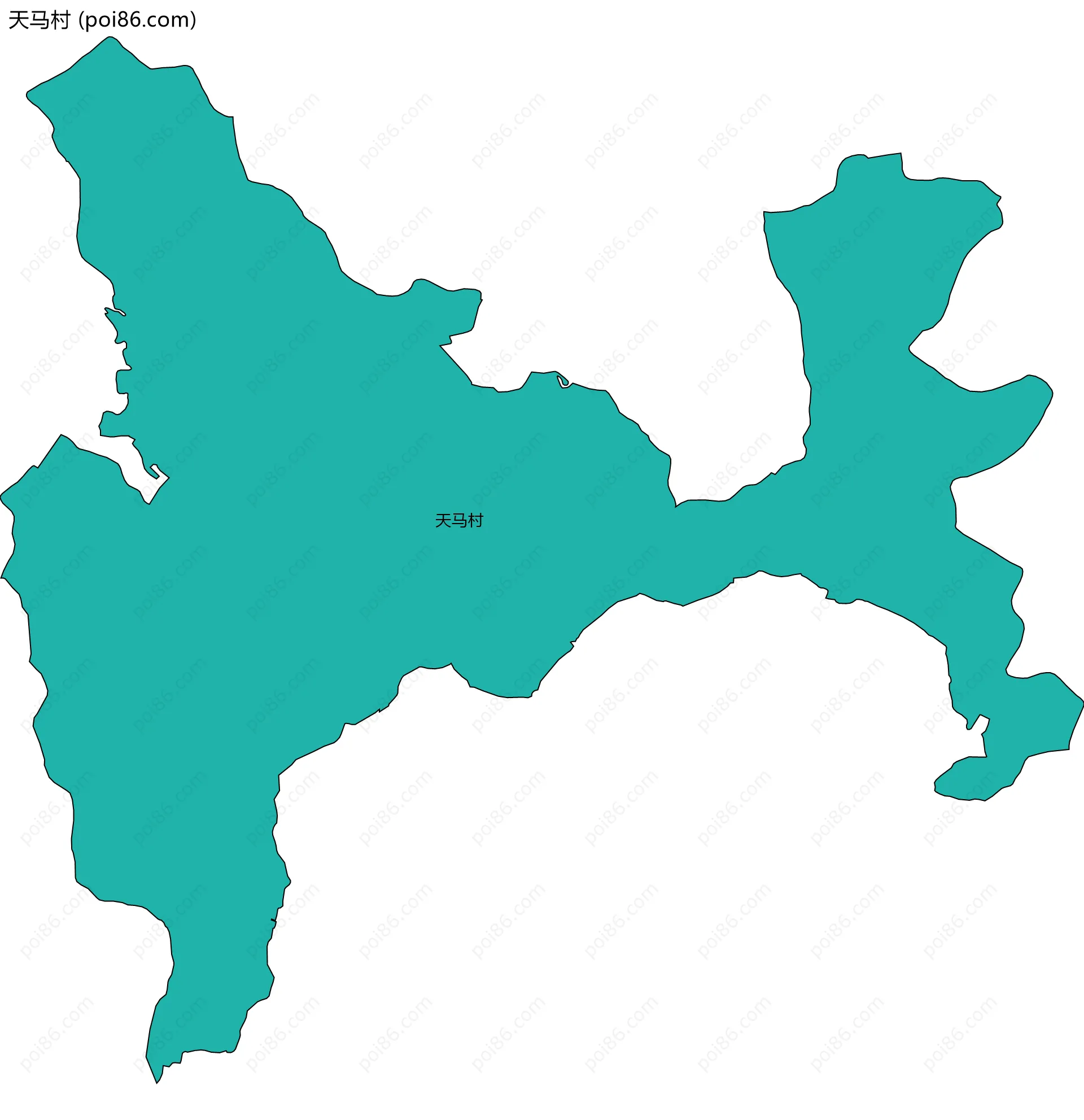 天马村边界地图