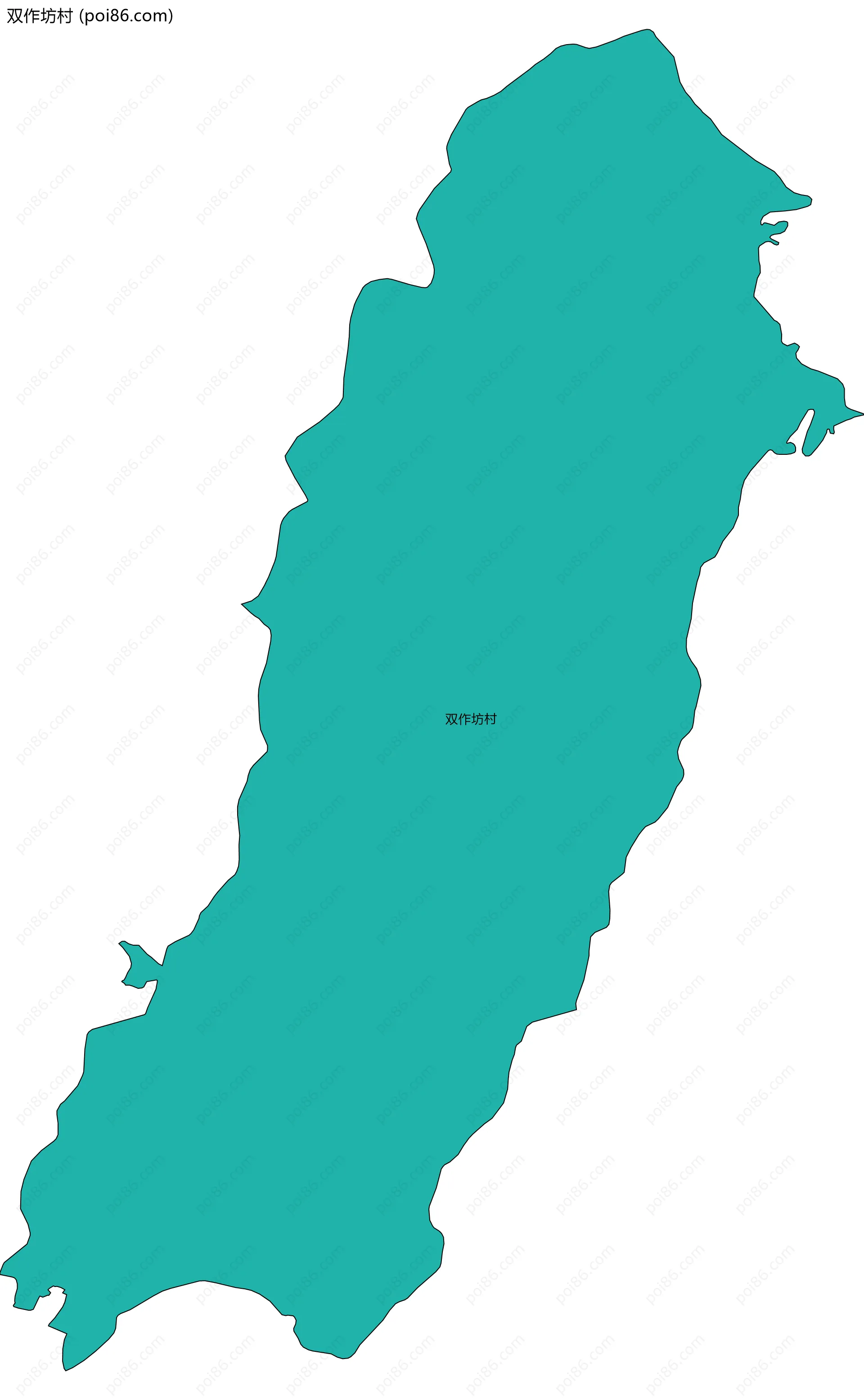 双作坊村边界地图