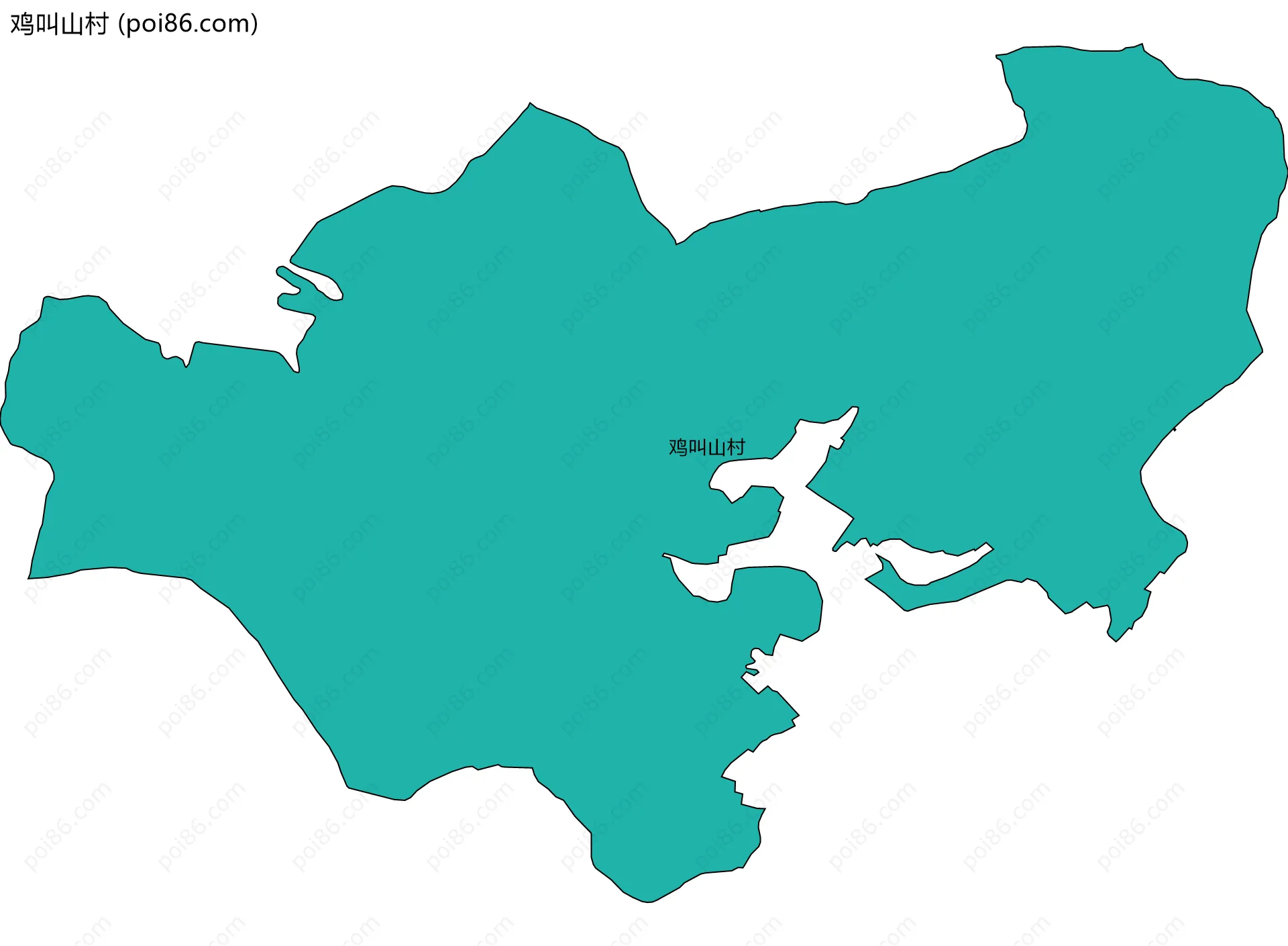 鸡叫山村边界地图