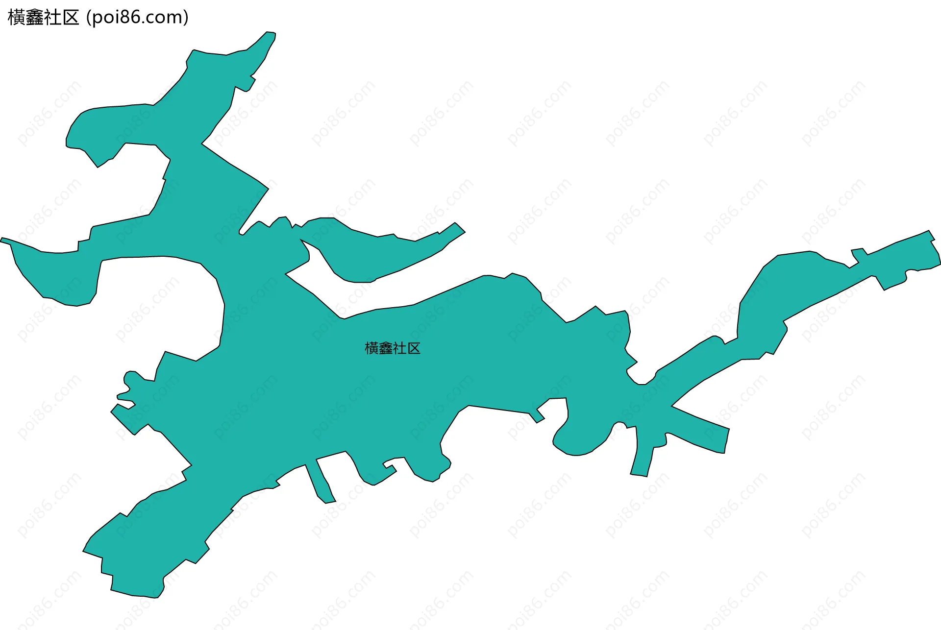 橫鑫社区边界地图