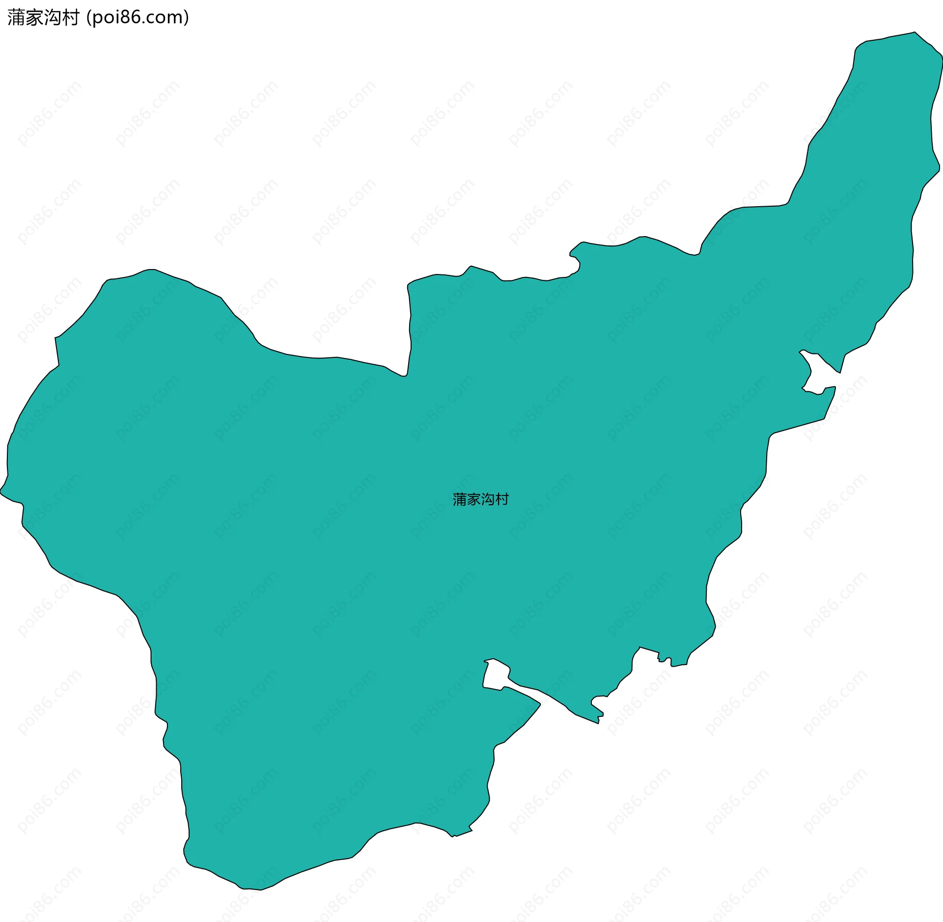 蒲家沟村边界地图