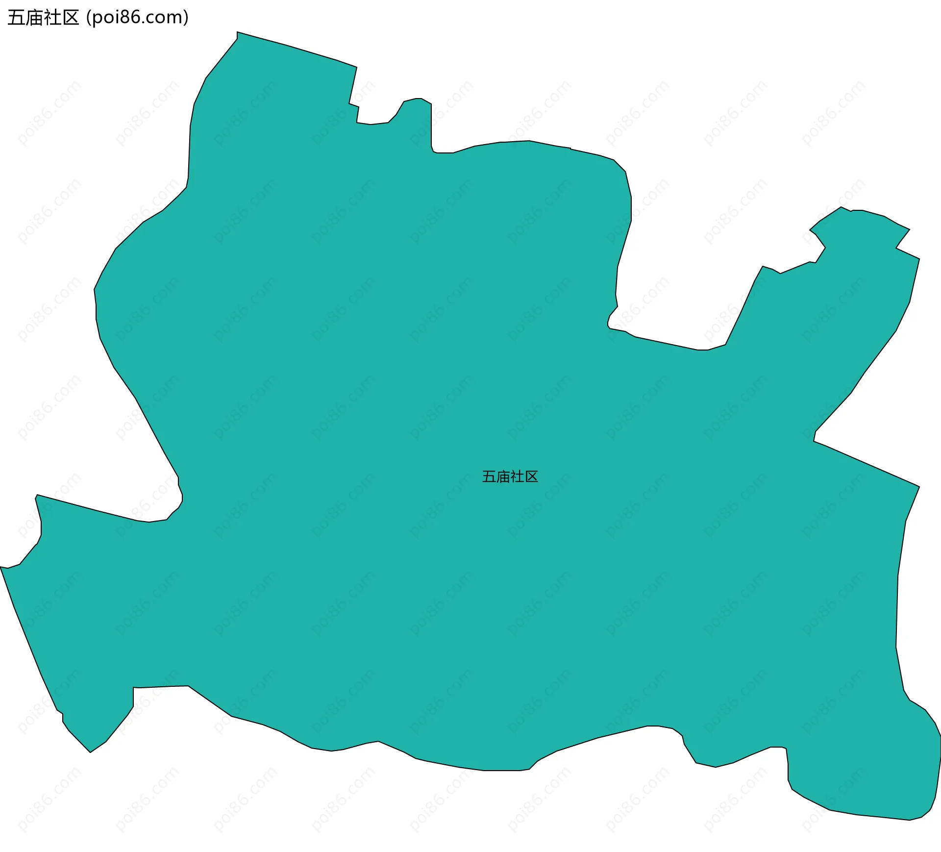 五庙社区边界地图