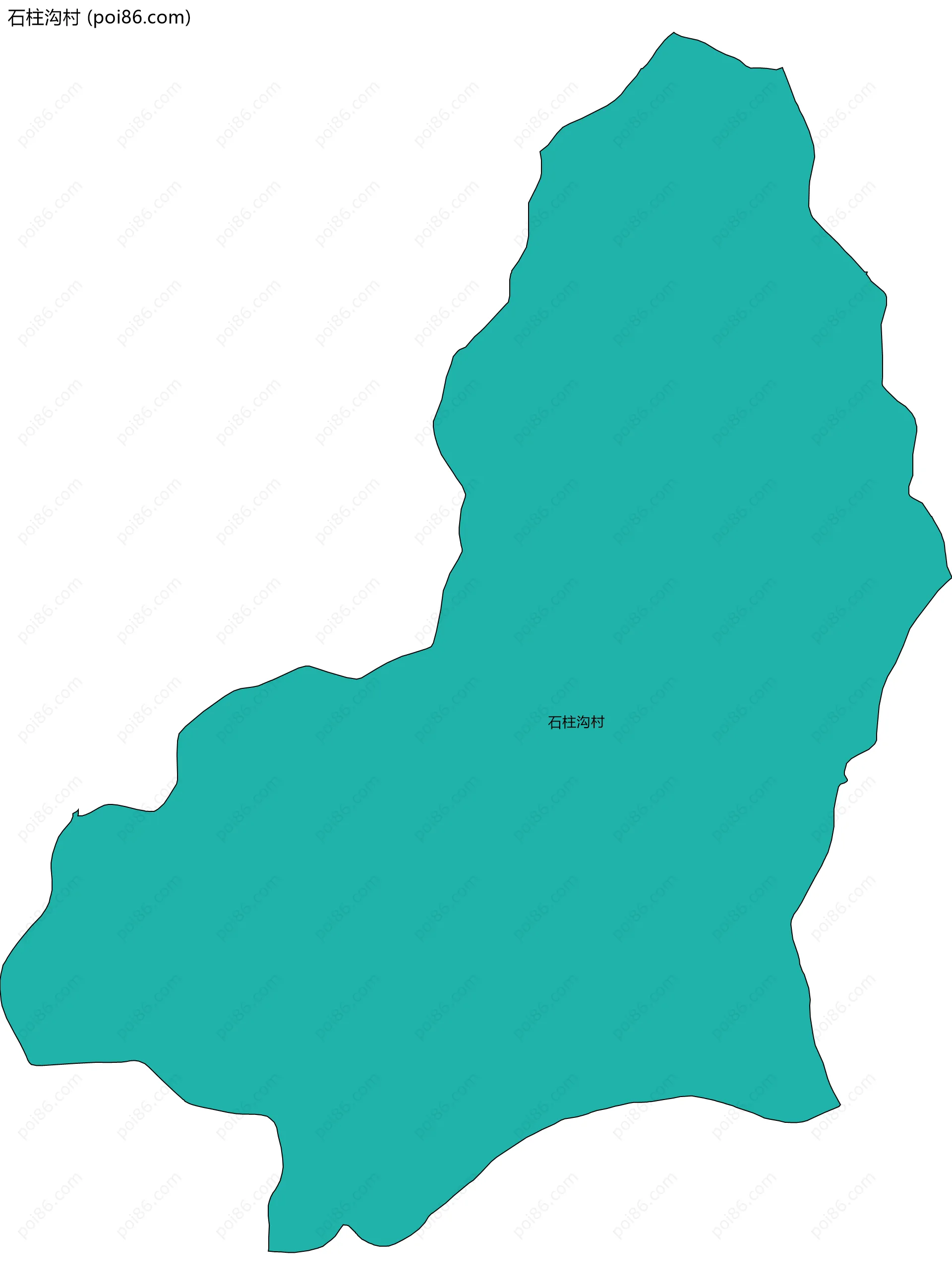 石柱沟村边界地图