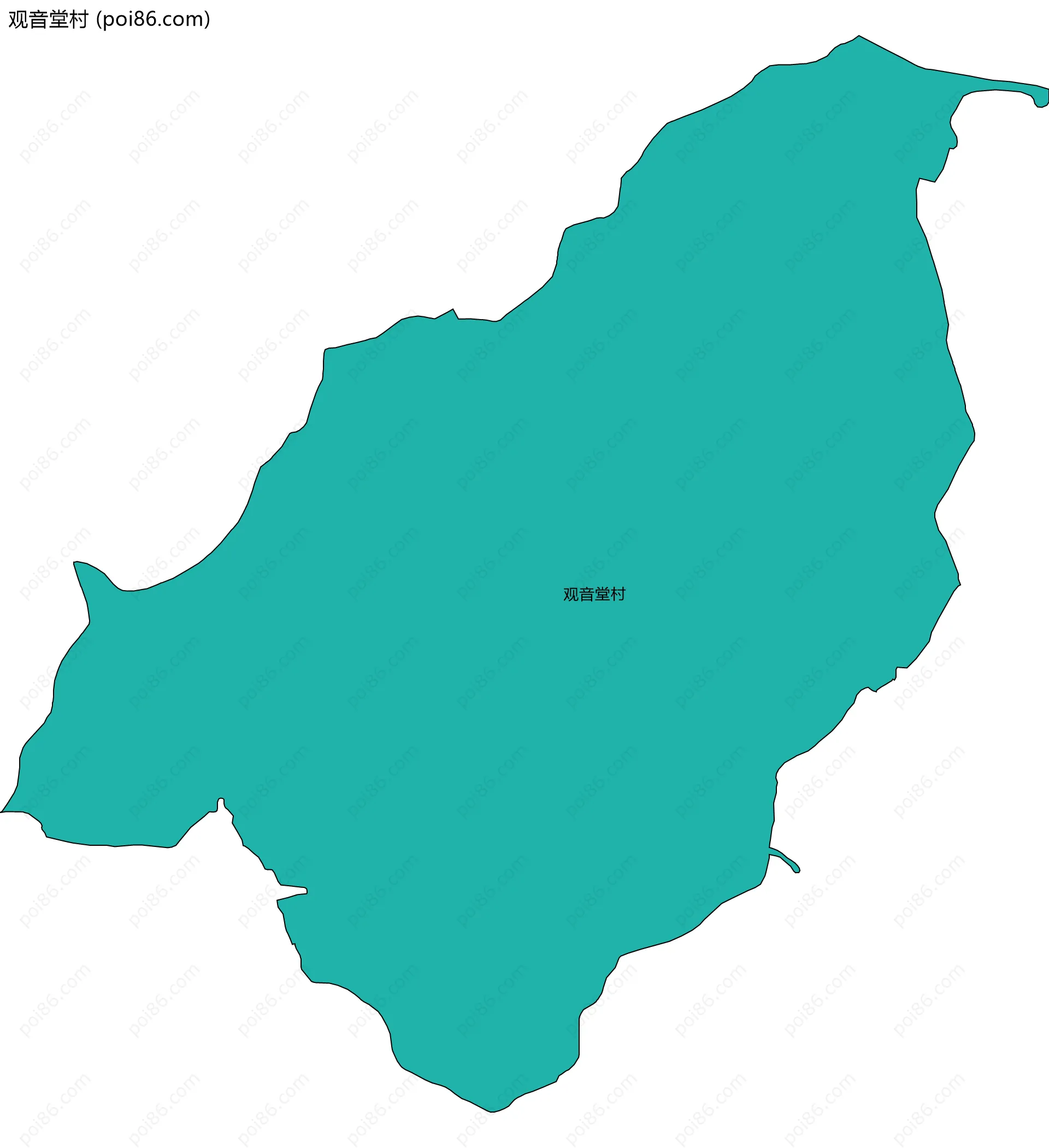 观音堂村边界地图