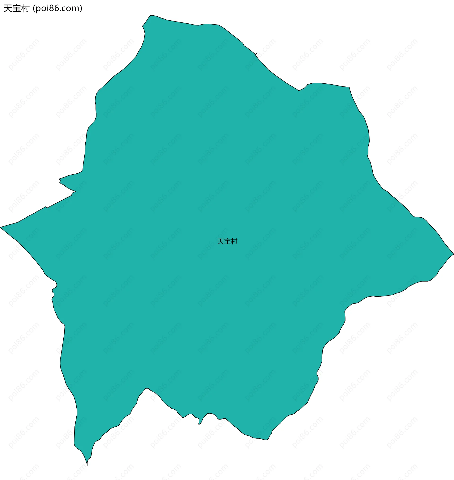 天宝村边界地图