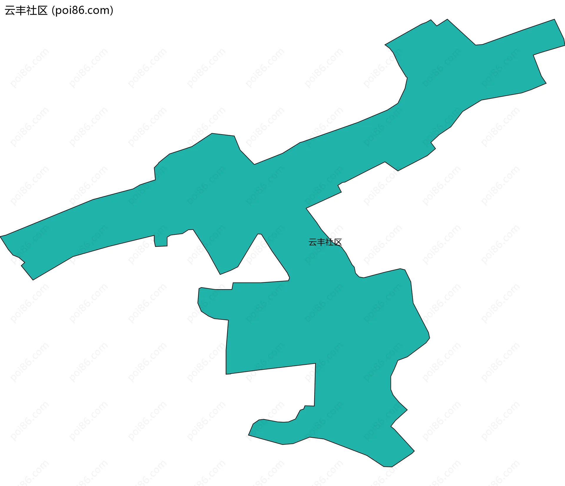 云丰社区边界地图