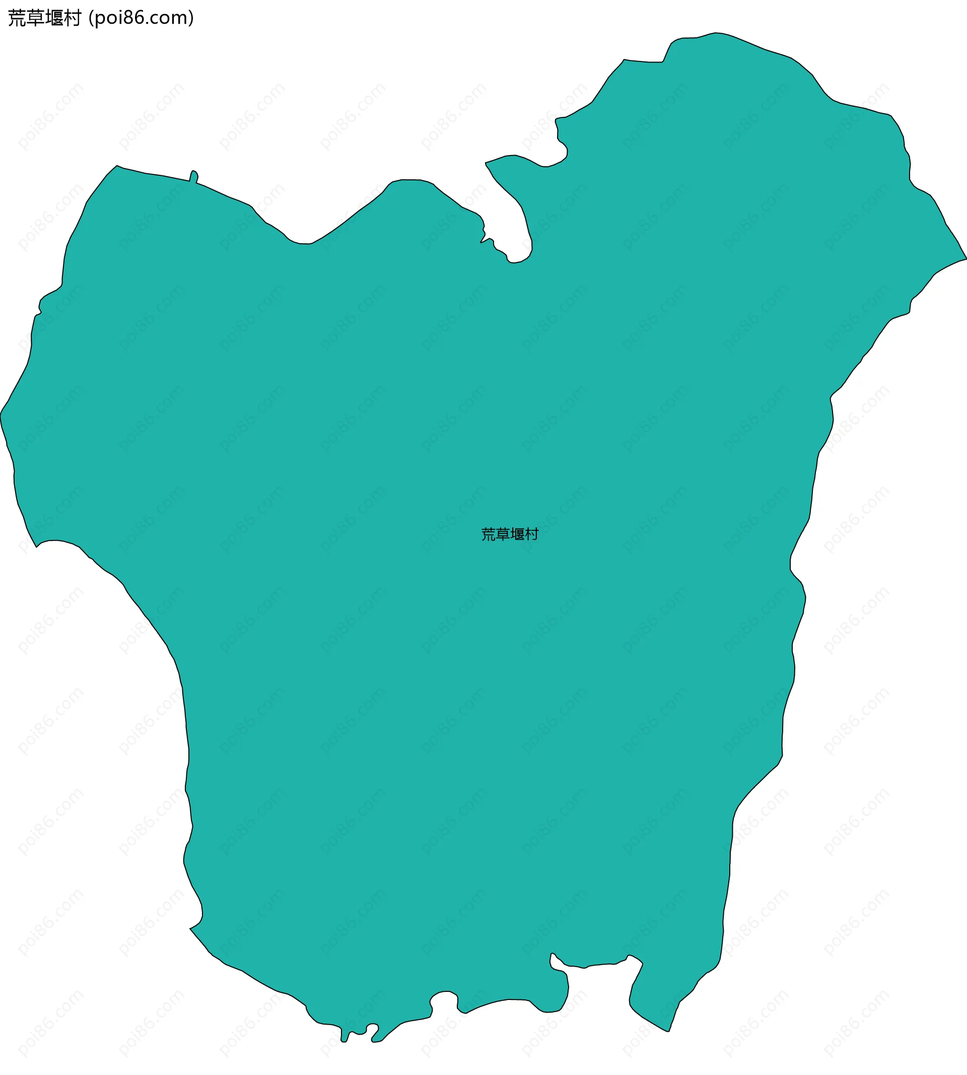 荒草堰村边界地图