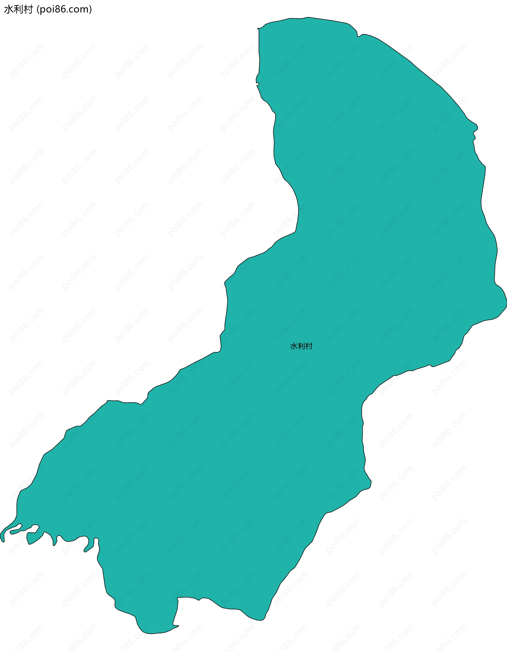 水利村边界地图