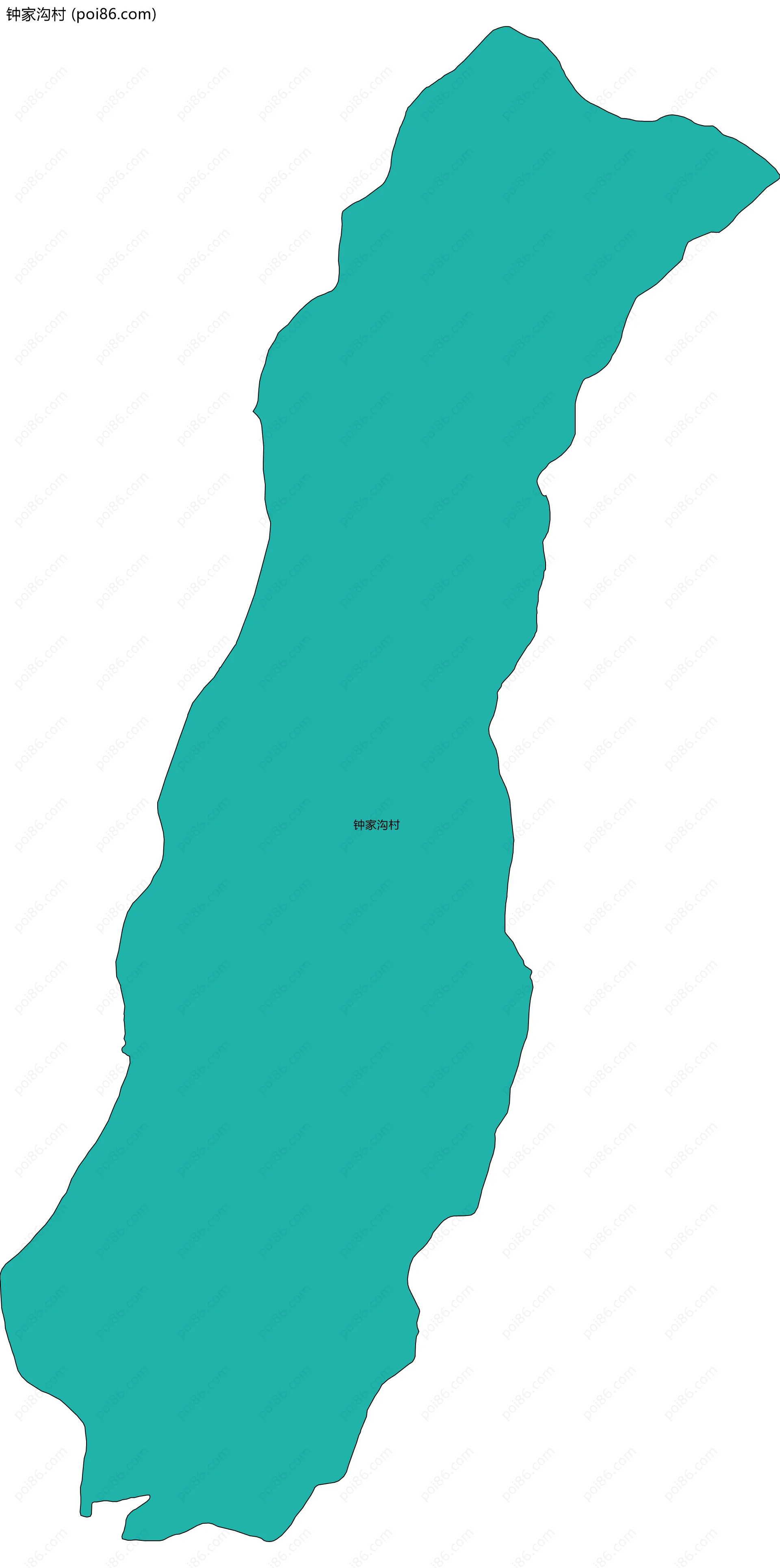 钟家沟村边界地图