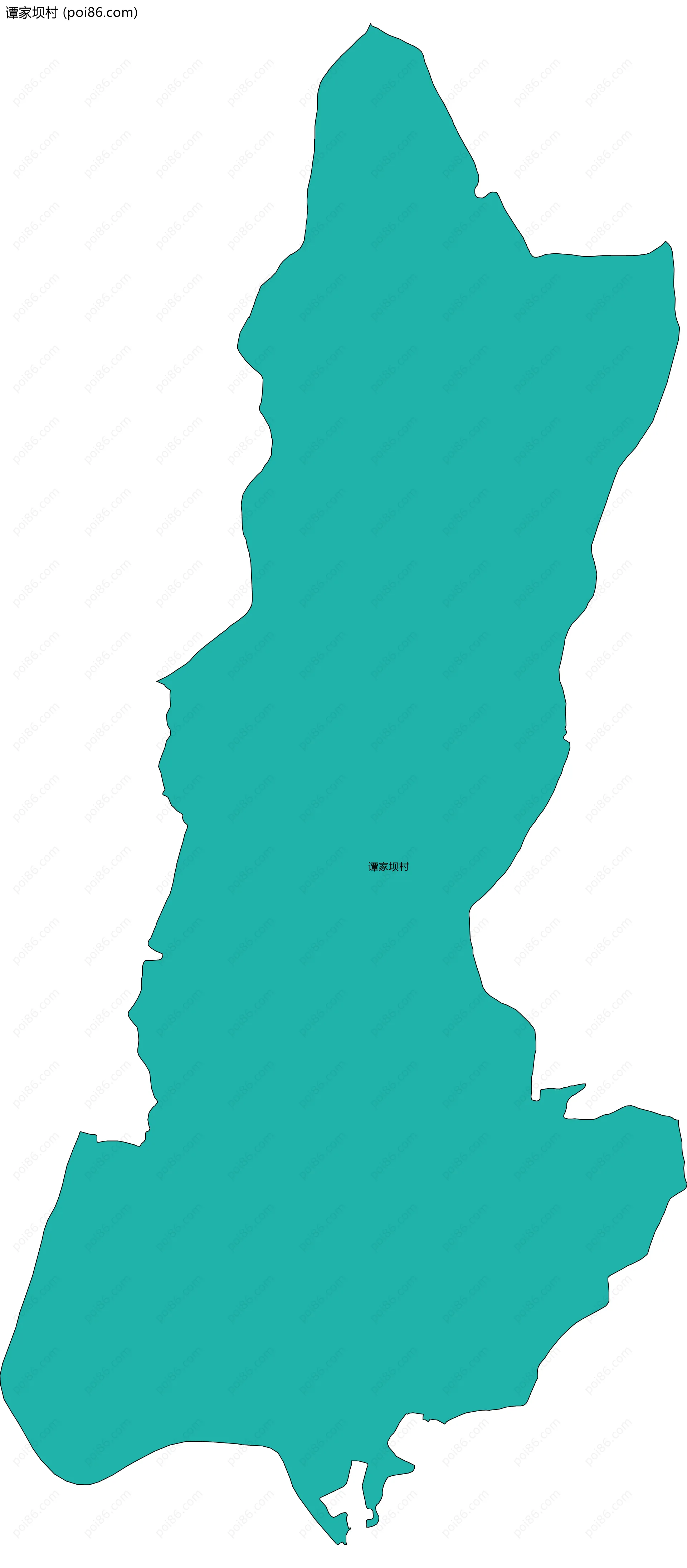 谭家坝村边界地图