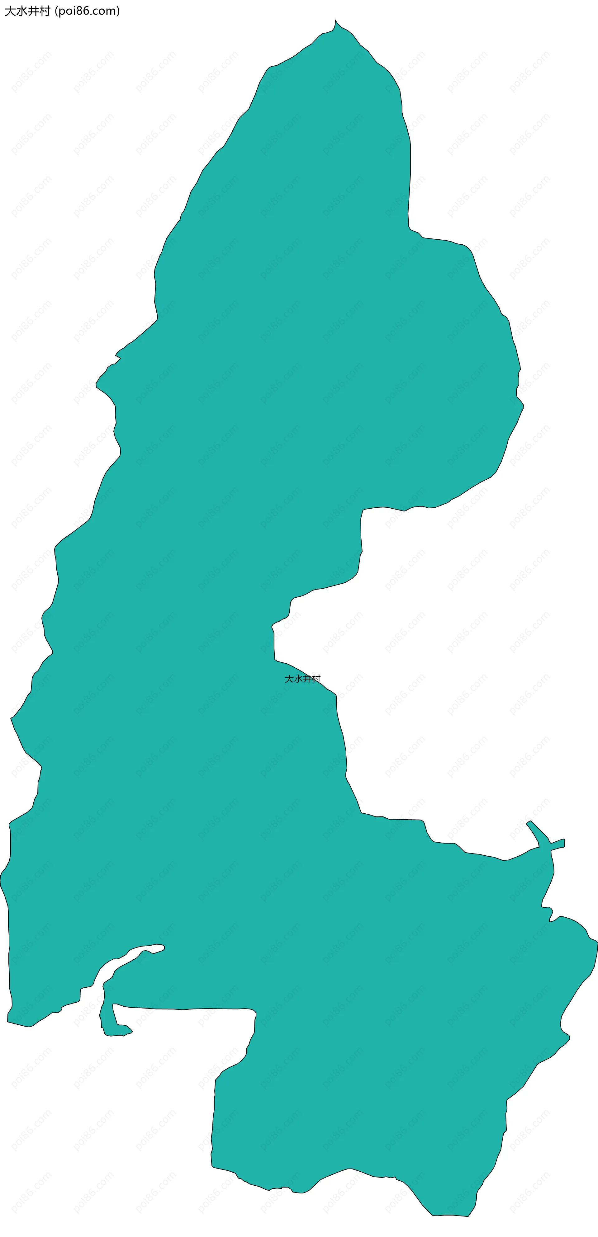 大水井村边界地图