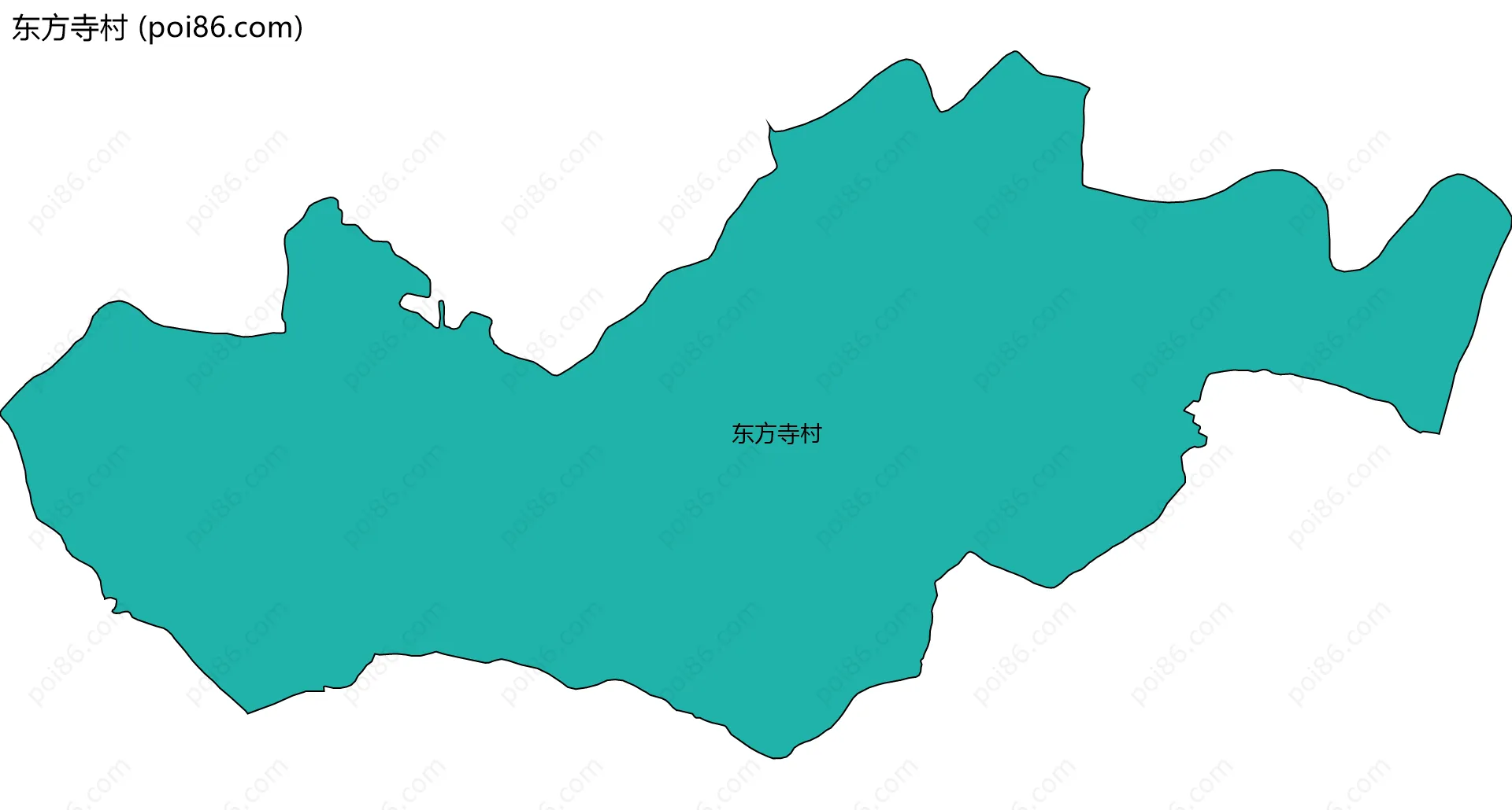 东方寺村边界地图