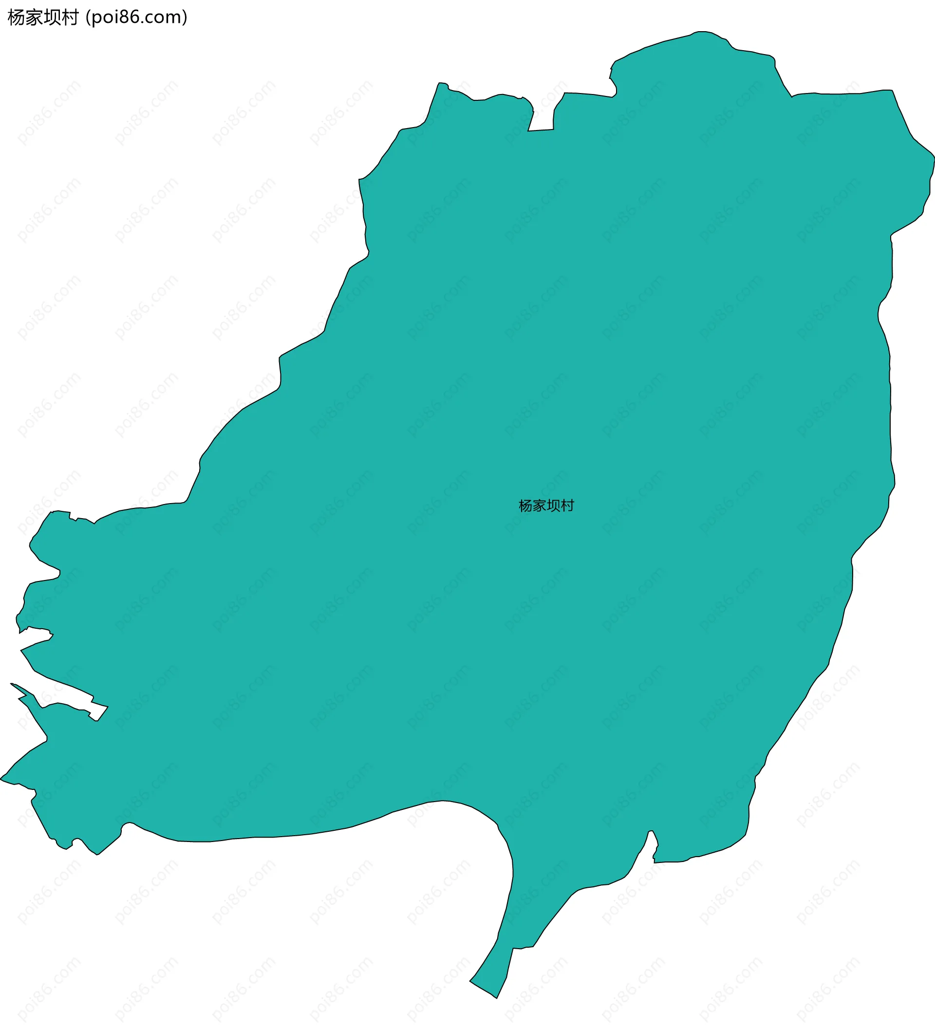 杨家坝村边界地图