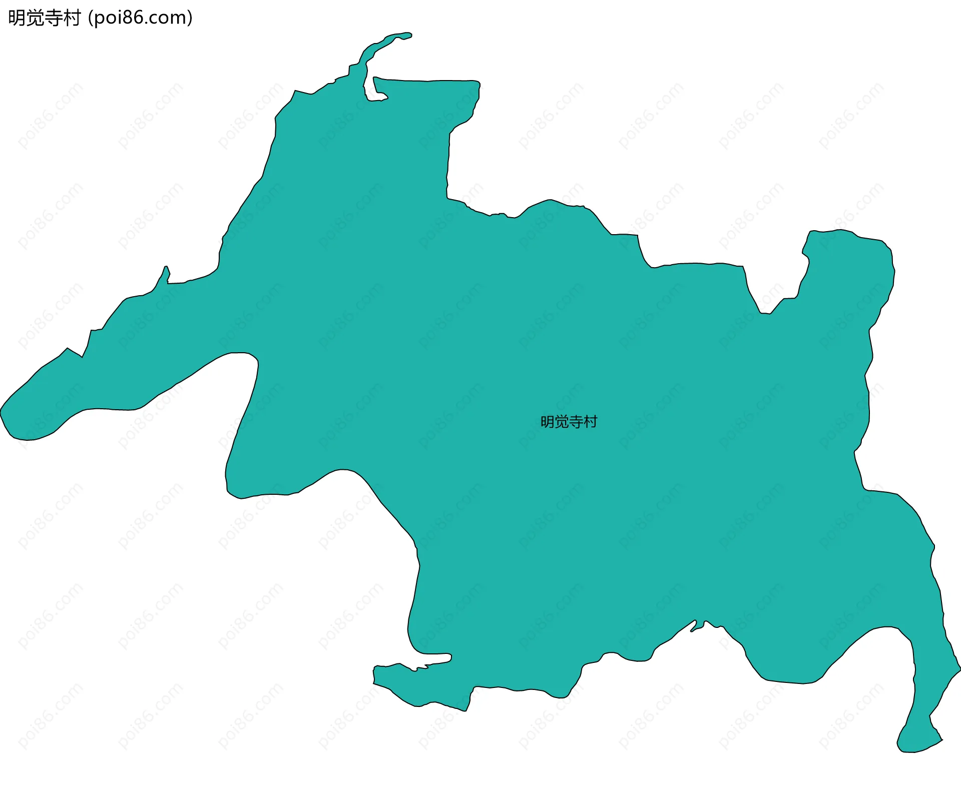 明觉寺村边界地图