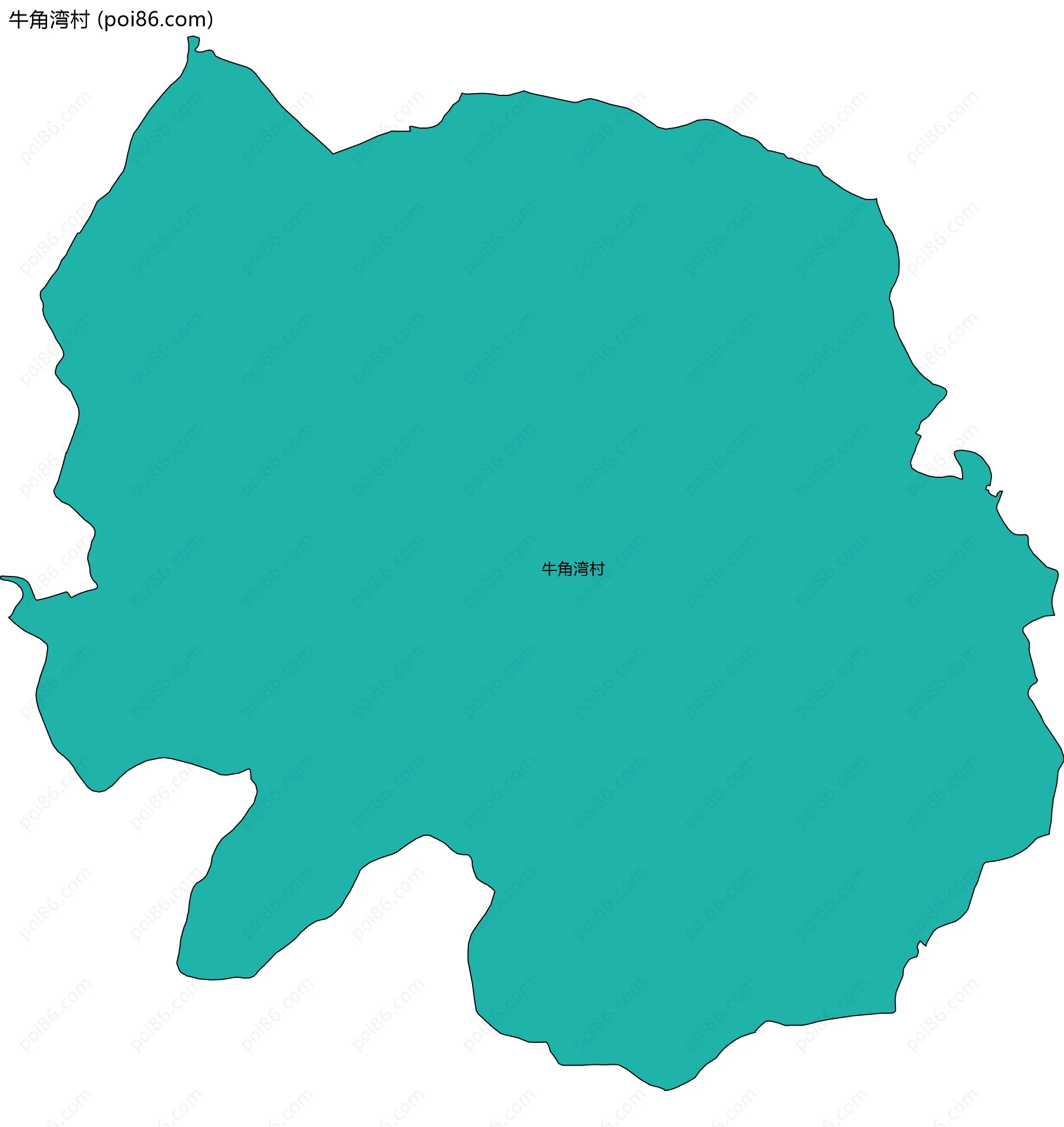 牛角湾村边界地图