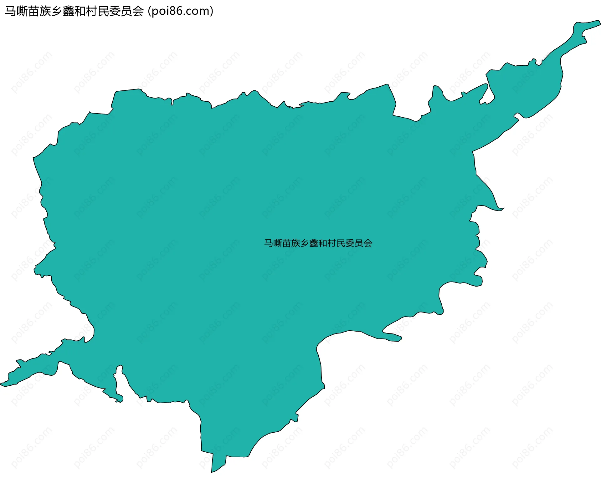 马嘶苗族乡鑫和村民委员会边界地图