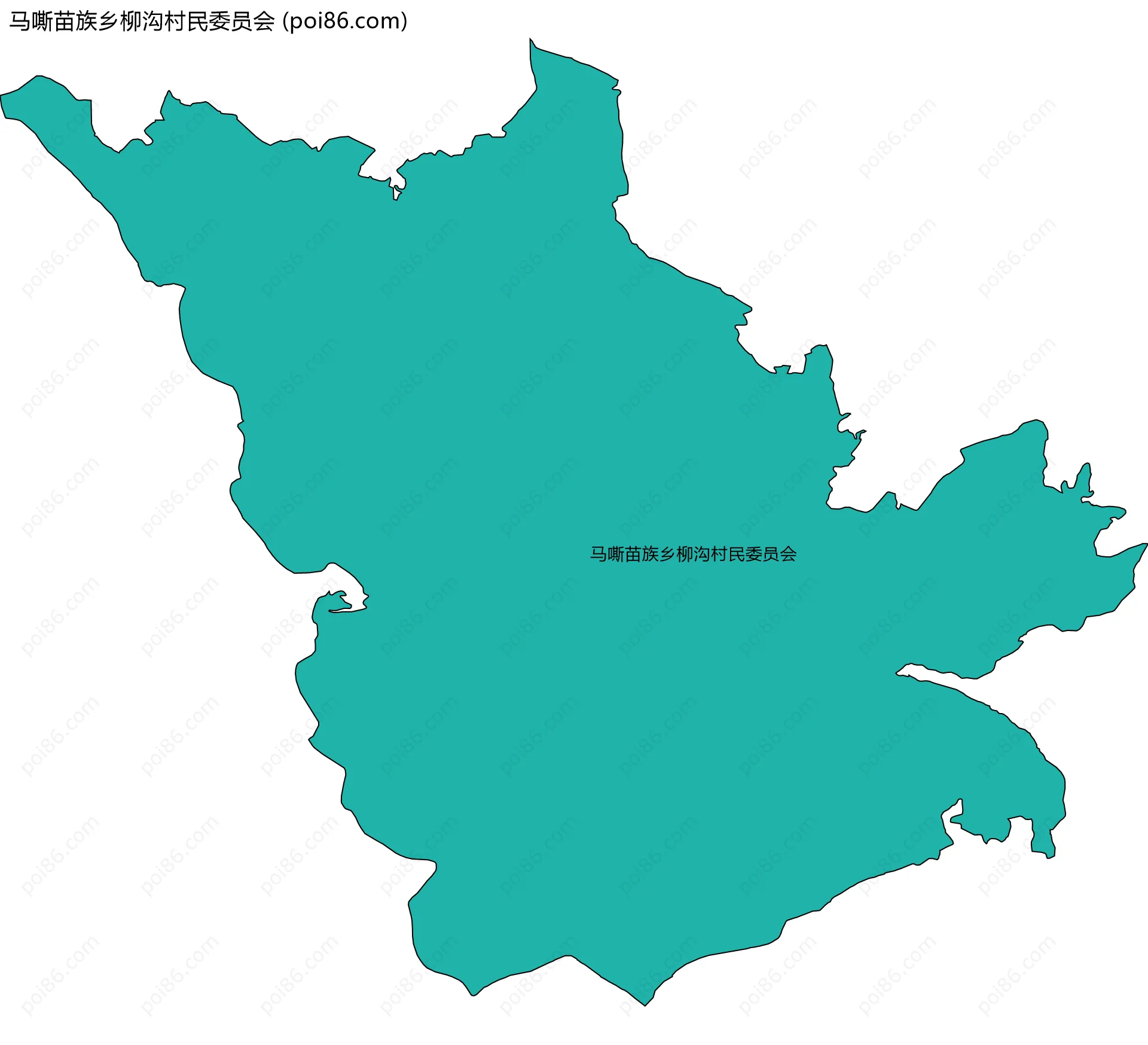 马嘶苗族乡柳沟村民委员会边界地图