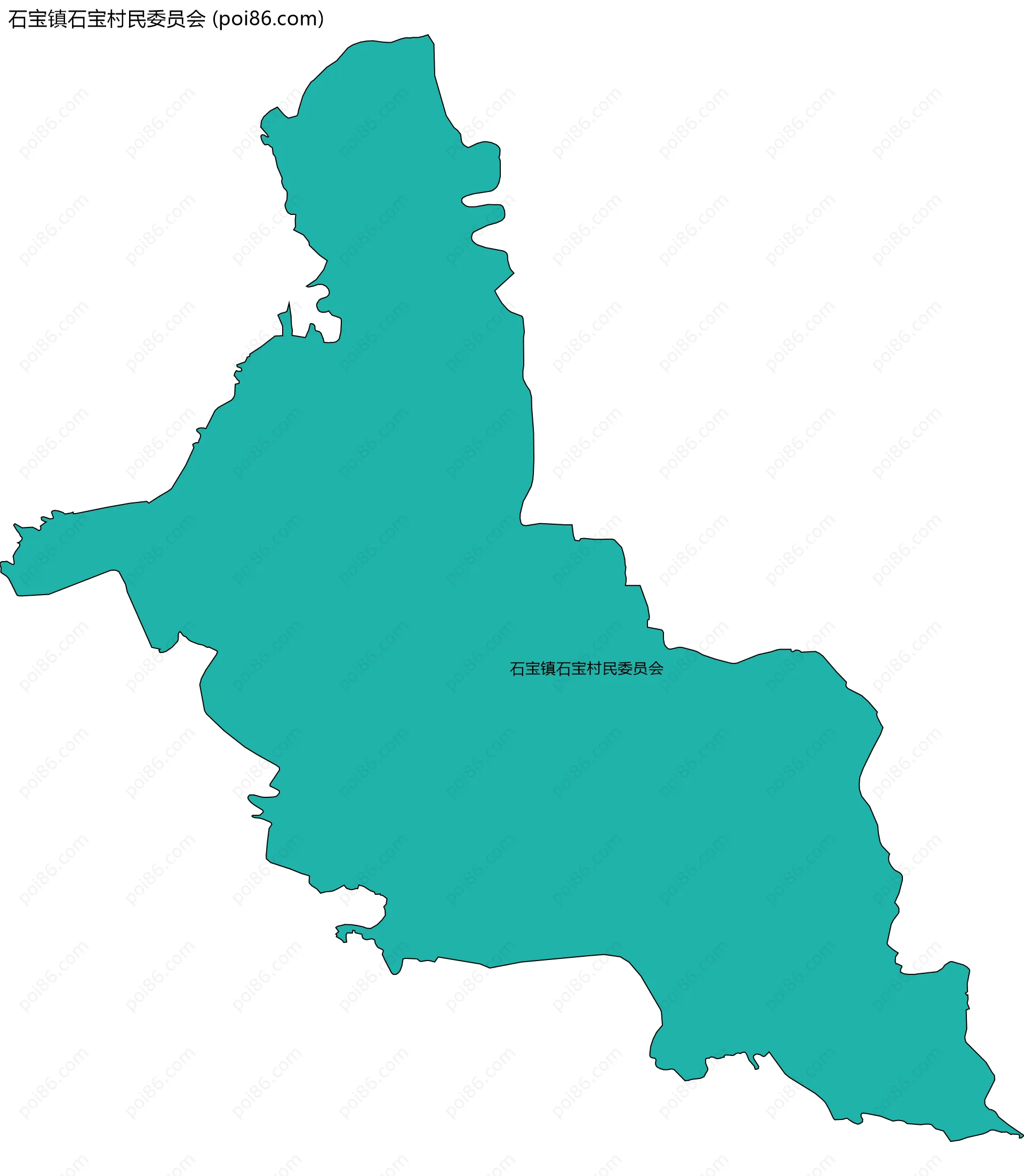 石宝镇石宝村民委员会边界地图