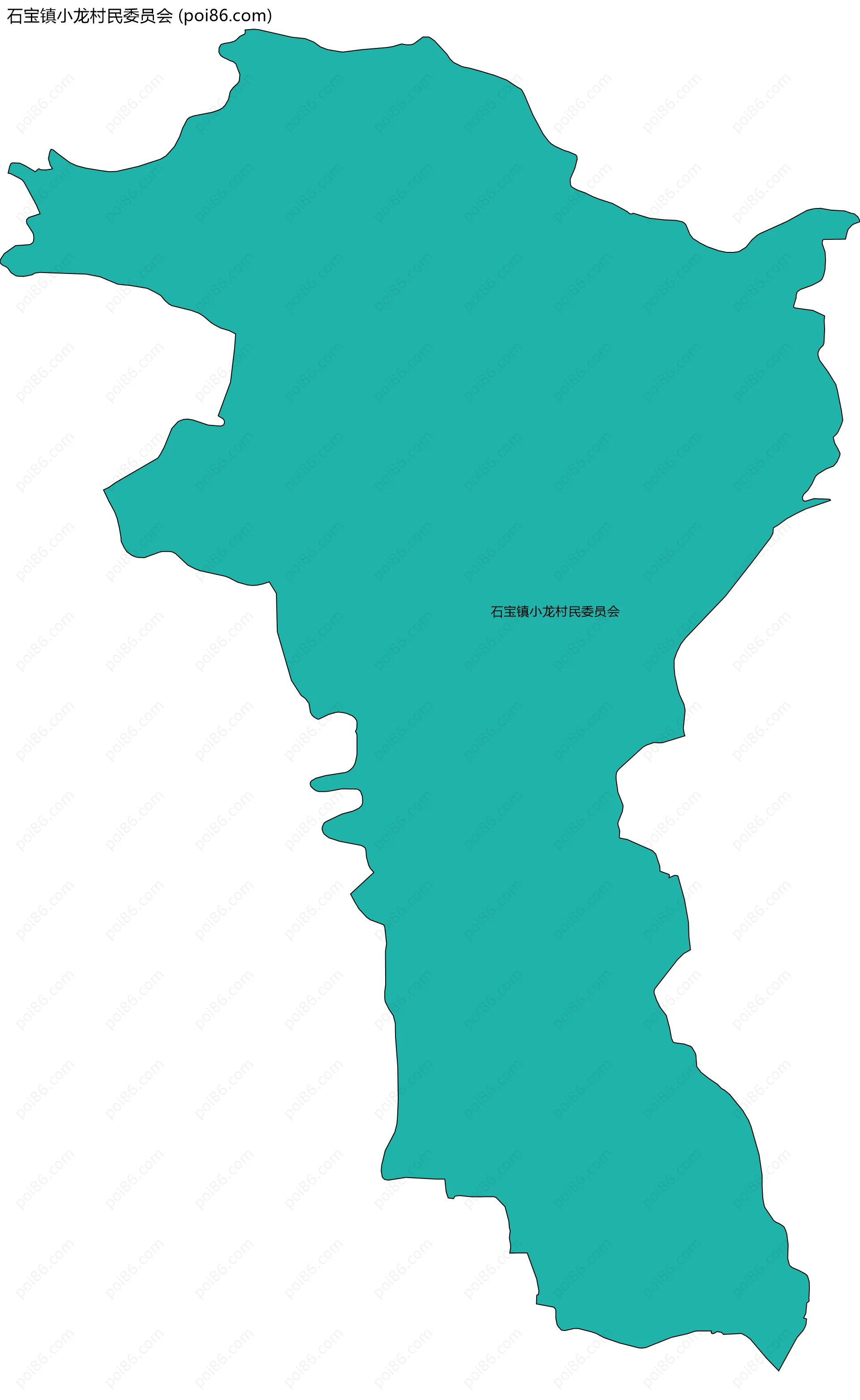 石宝镇小龙村民委员会边界地图