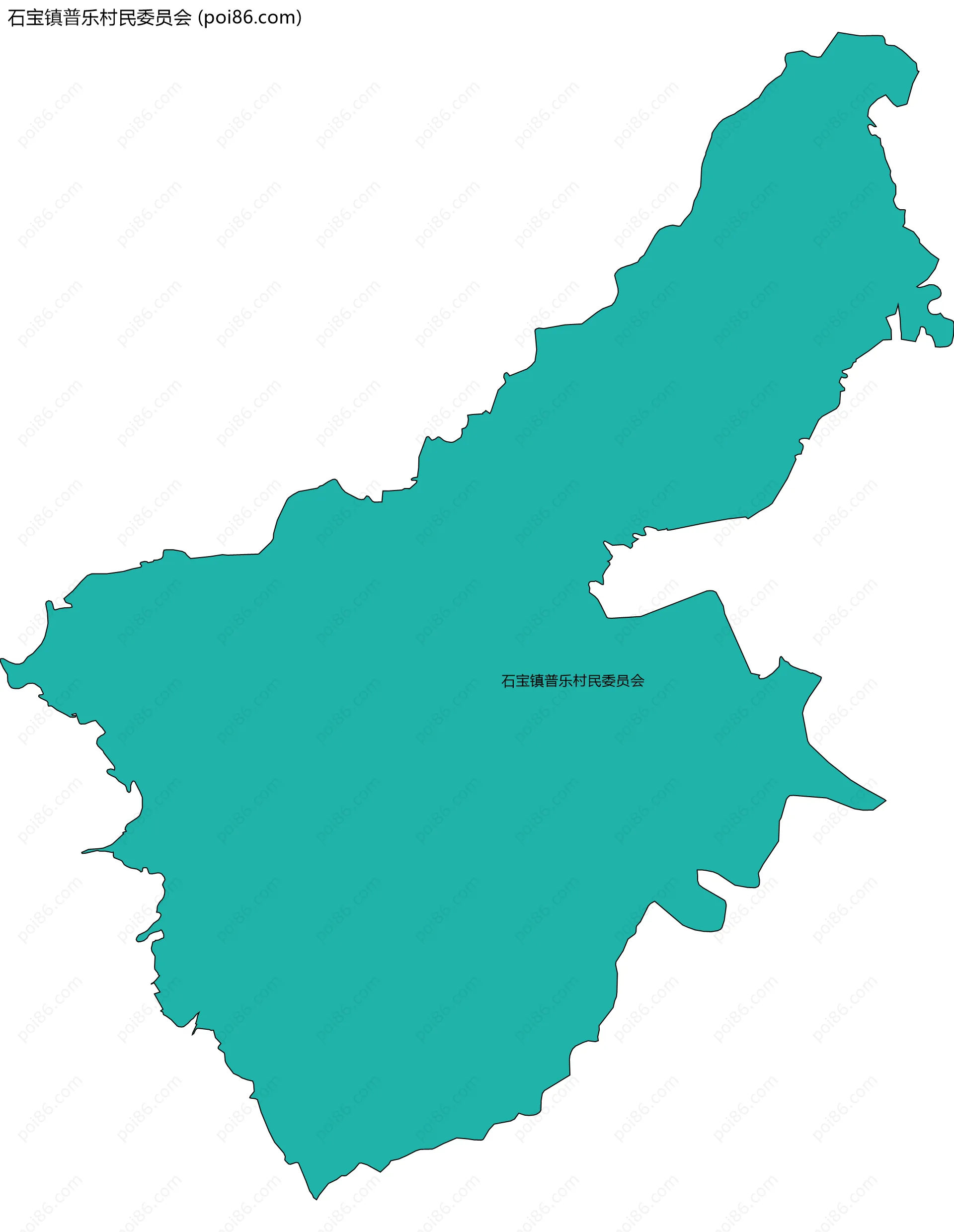 石宝镇普乐村民委员会边界地图