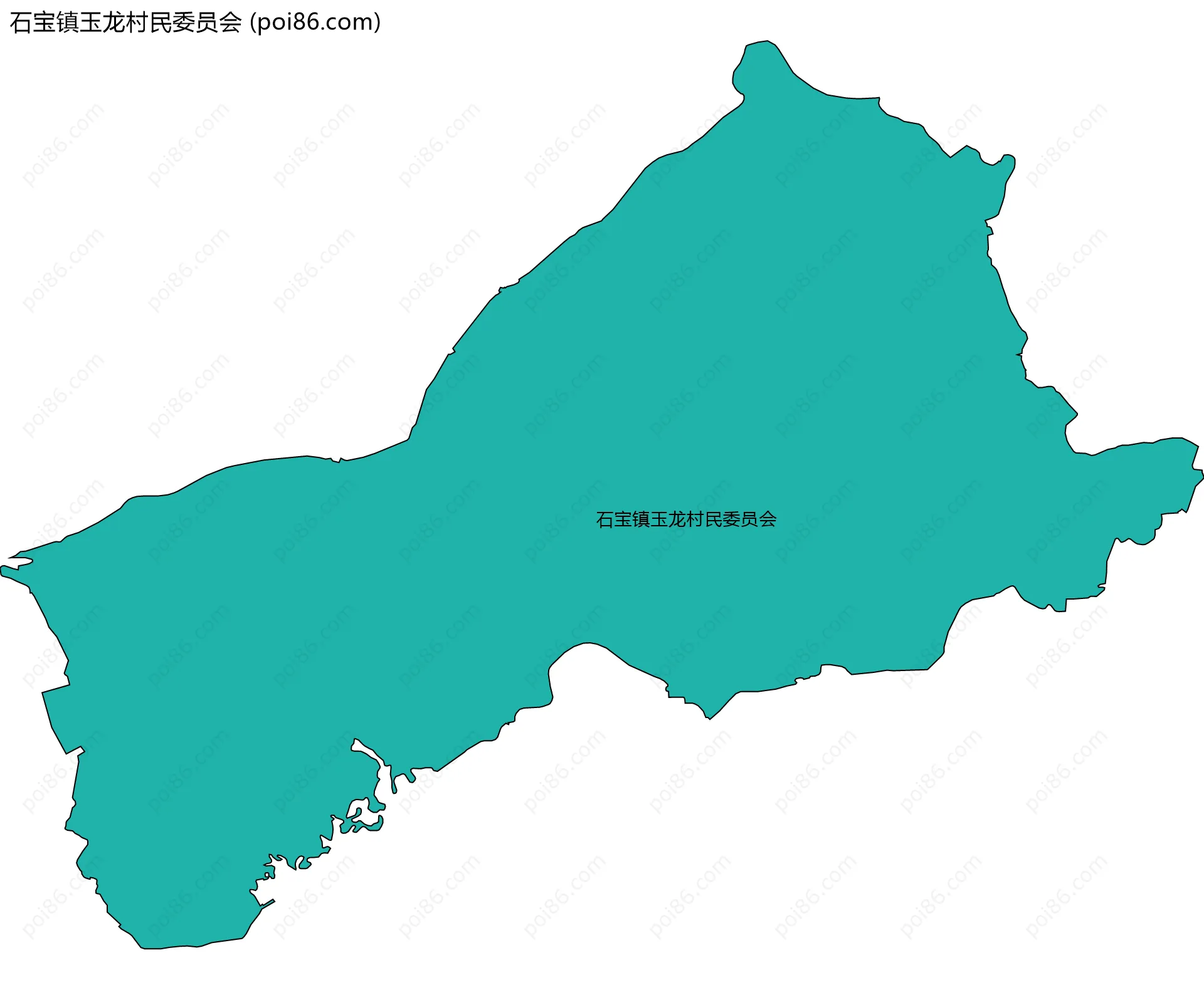 石宝镇玉龙村民委员会边界地图