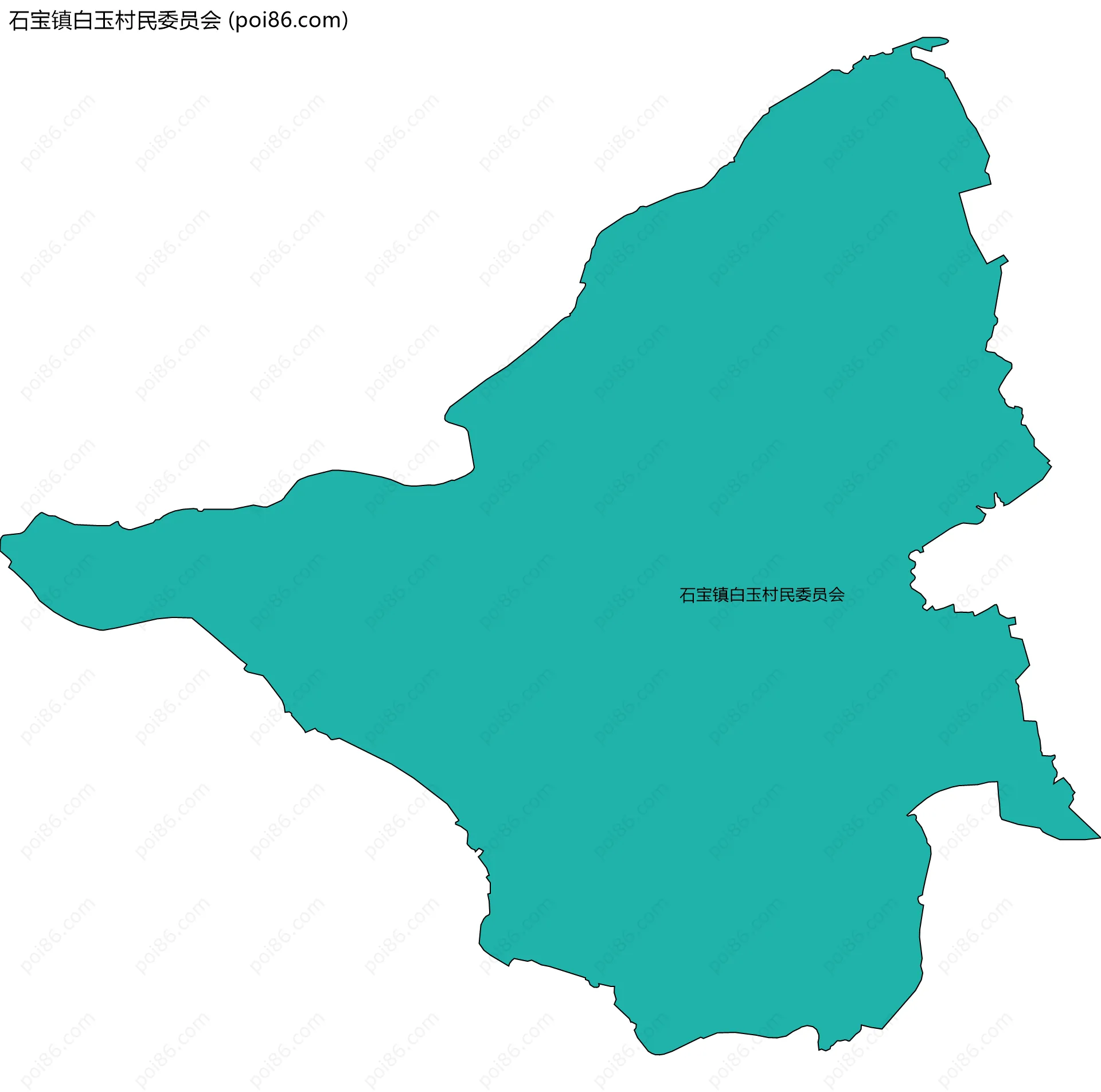 石宝镇白玉村民委员会边界地图